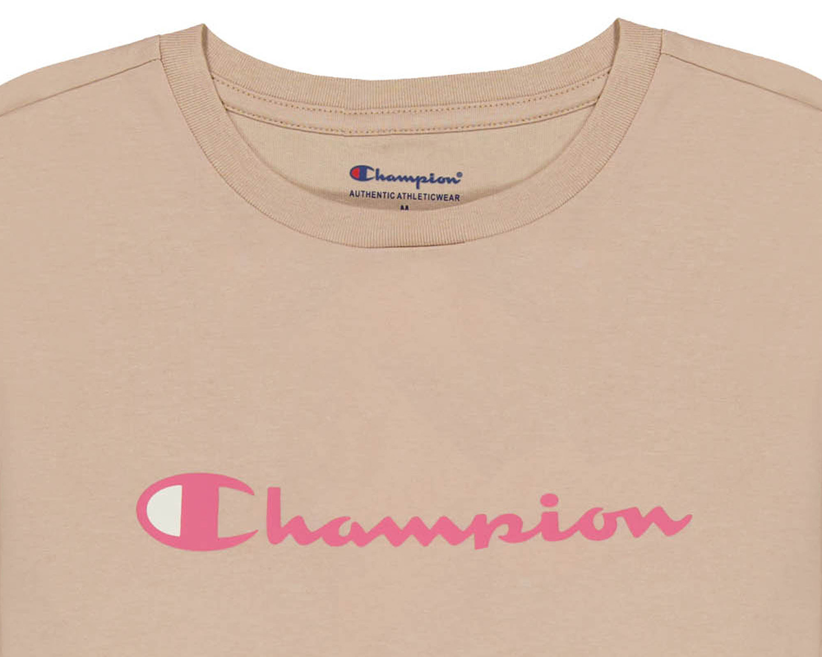 Foto 4 pulgar | Foto 3 | Playera de Cuello Redondo Café Champion para Niña