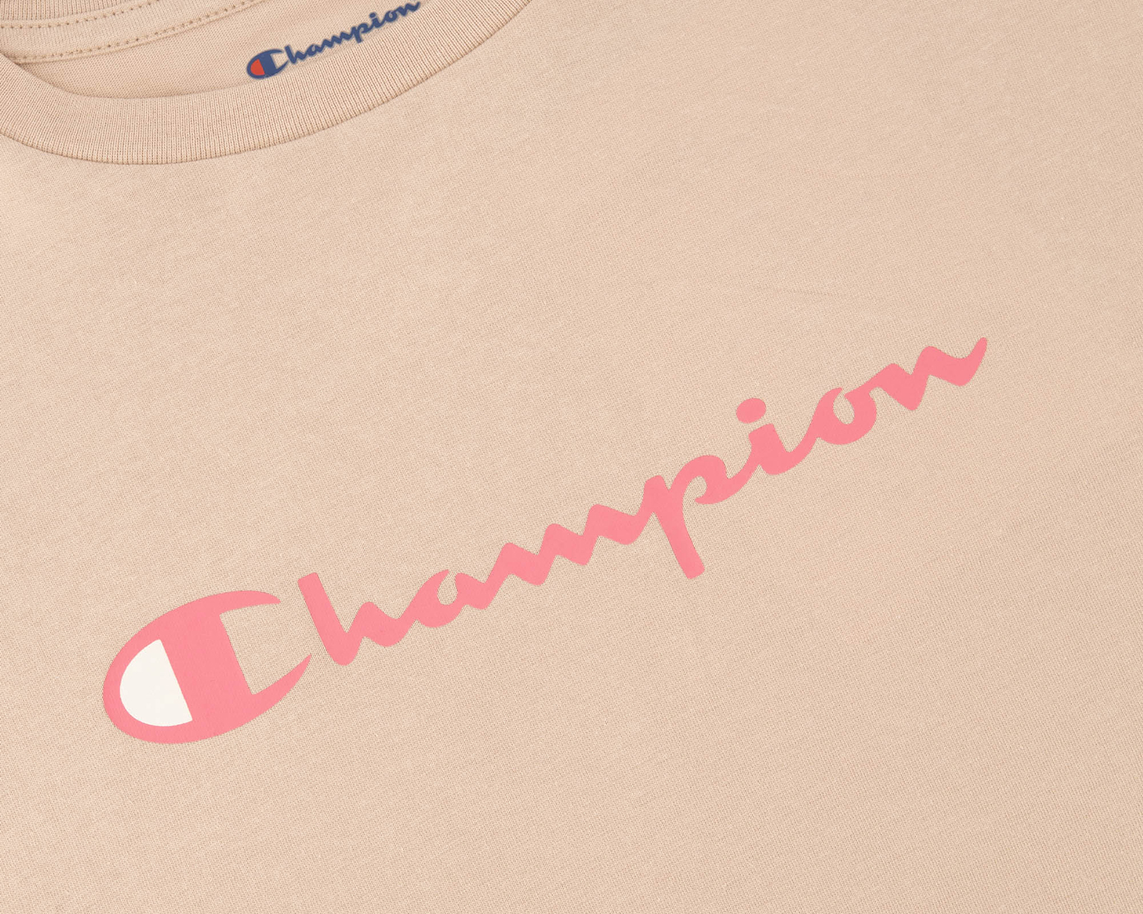 Foto 5 pulgar | Foto 4 | Playera de Cuello Redondo Café Champion para Niña