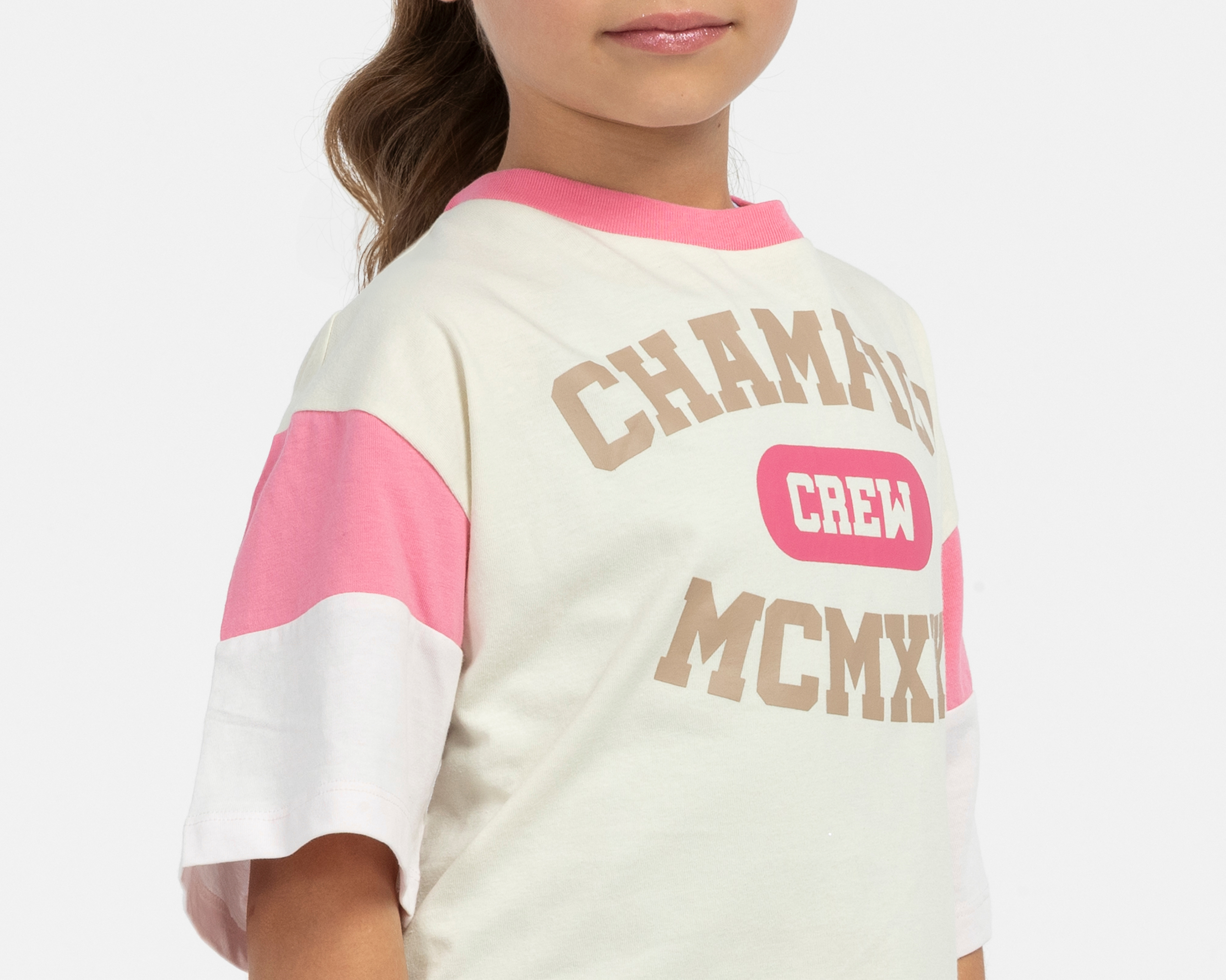 Foto 4 | Foto 4 | Playera de Cuello Redondo Beige Champion para Niña