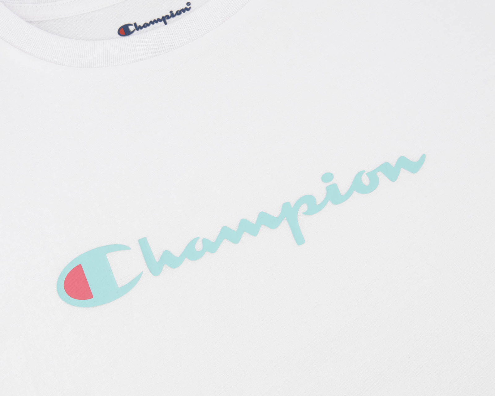 Foto 5 pulgar | Foto 4 | Playera de Cuello Redondo Blanca Champion para Niña