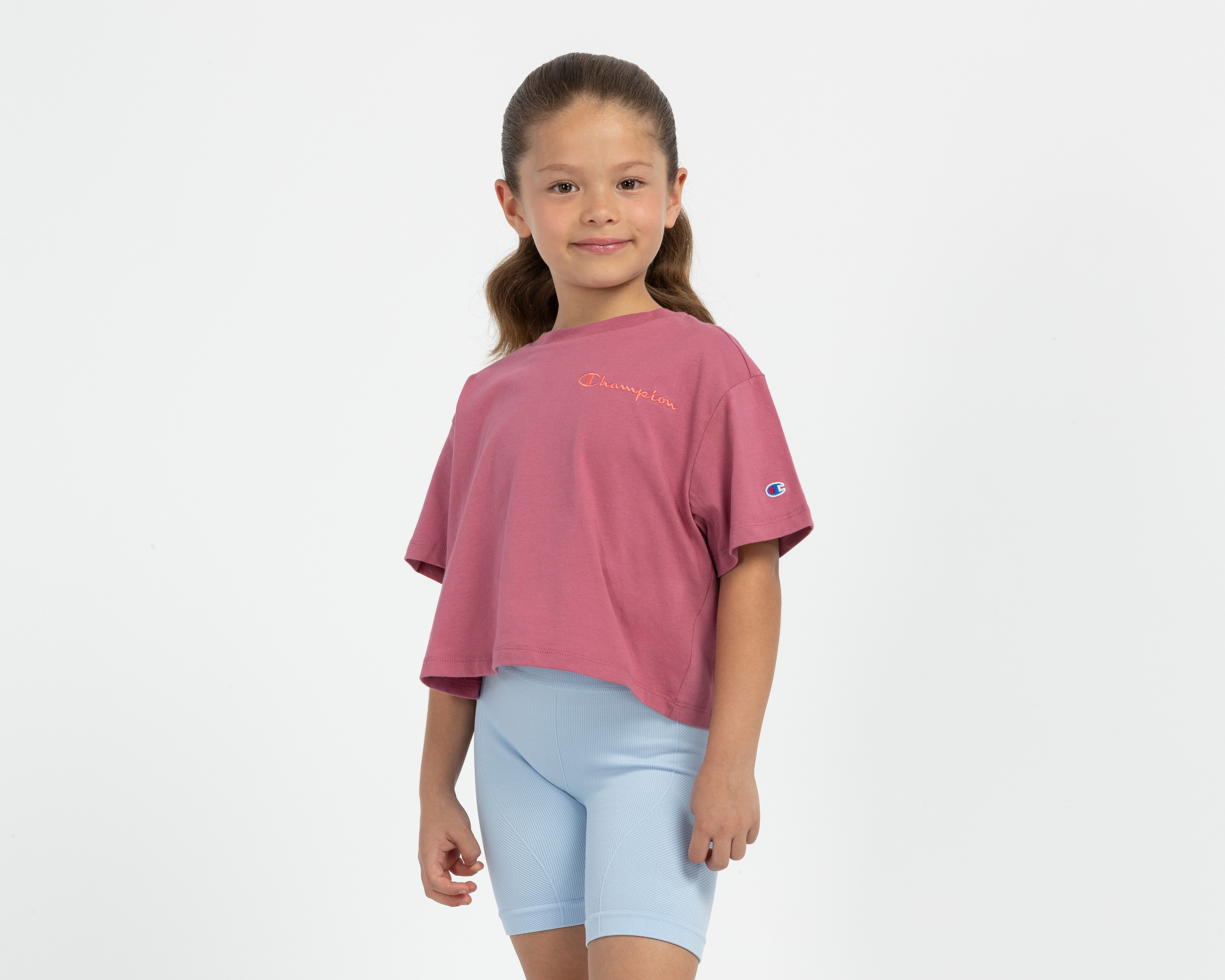 Playera de Cuello Redondo Rosa Champion para Niña