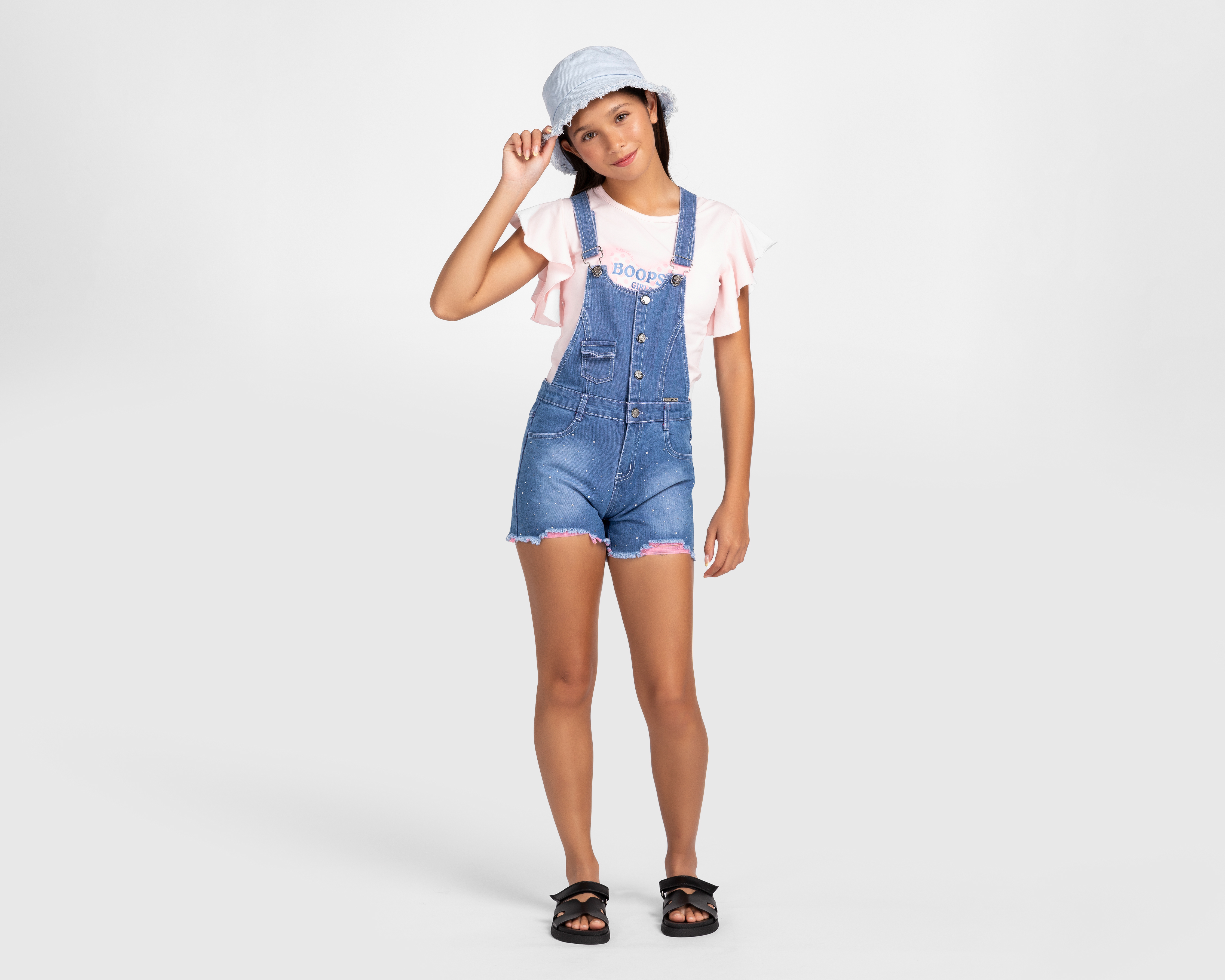 Foto 3 pulgar | Foto 2 | Overol y Playera Boopsy para Niña