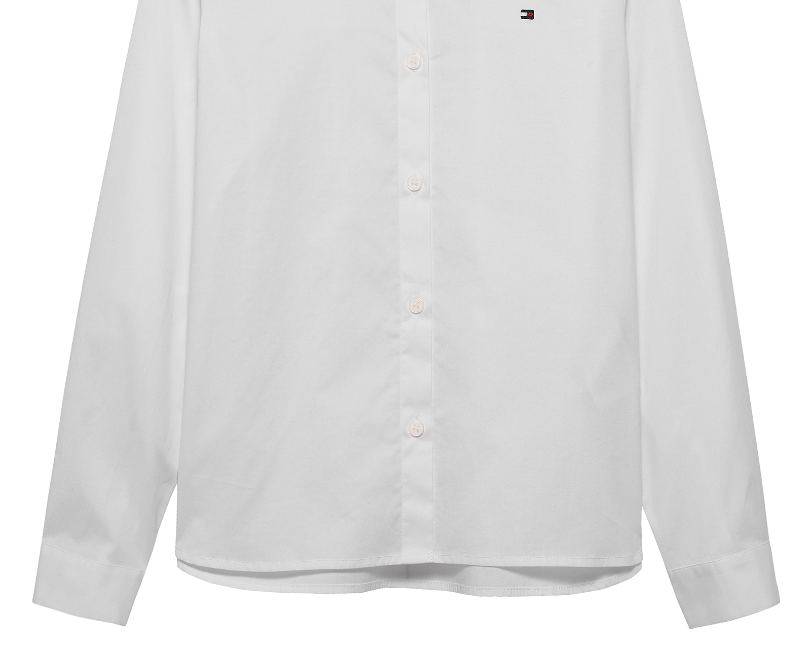 Foto 4 pulgar | Foto 3 | Blusa Cuello Redondo Blanca Tommy Hilfiger Juvenil