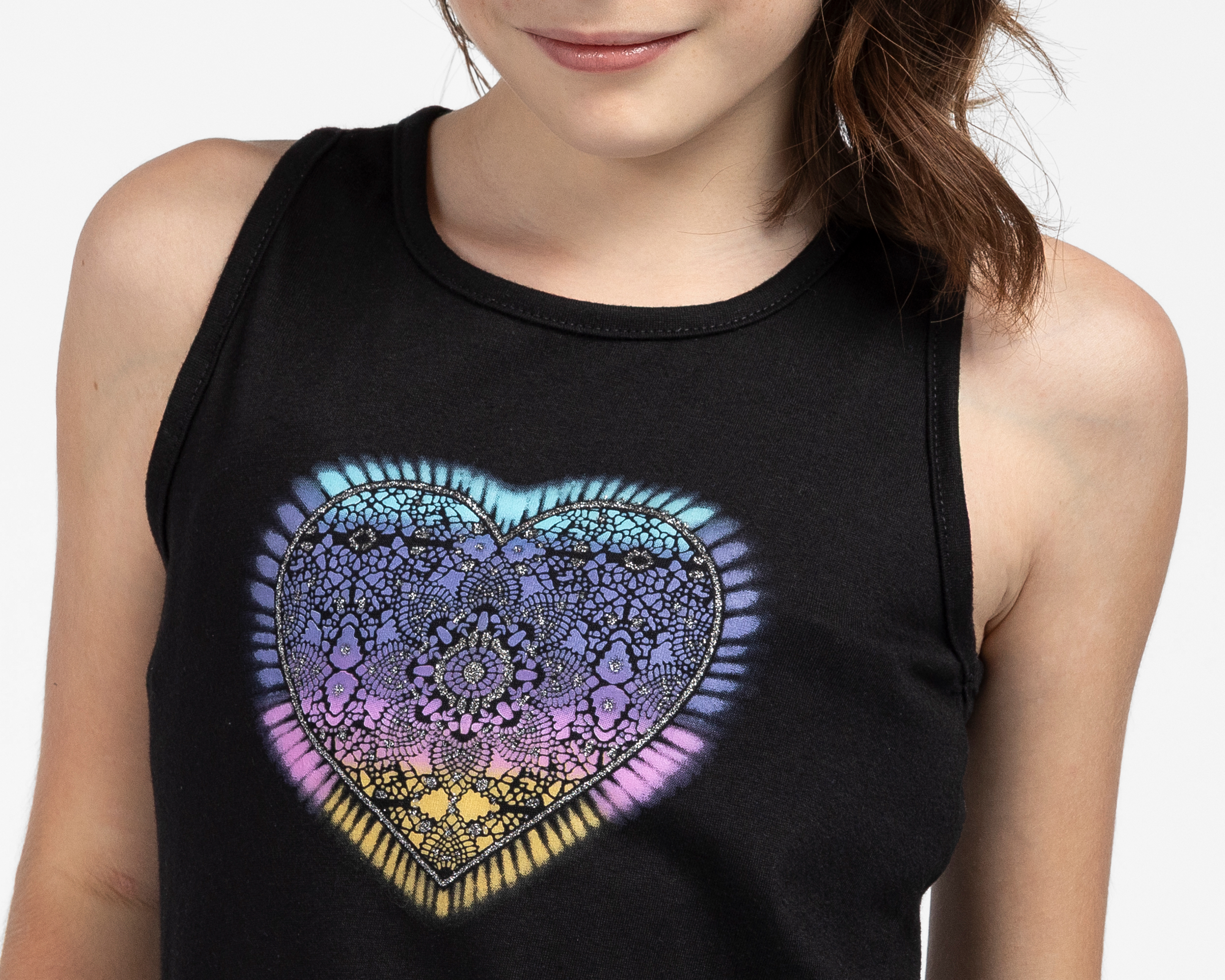 Foto 4 | Foto 4 | Playera de Cuello Redondo Negra Girls Attitude para Niña