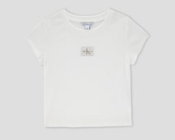 Playera Cuello Redondo Blanca Calvin Klein para Niña