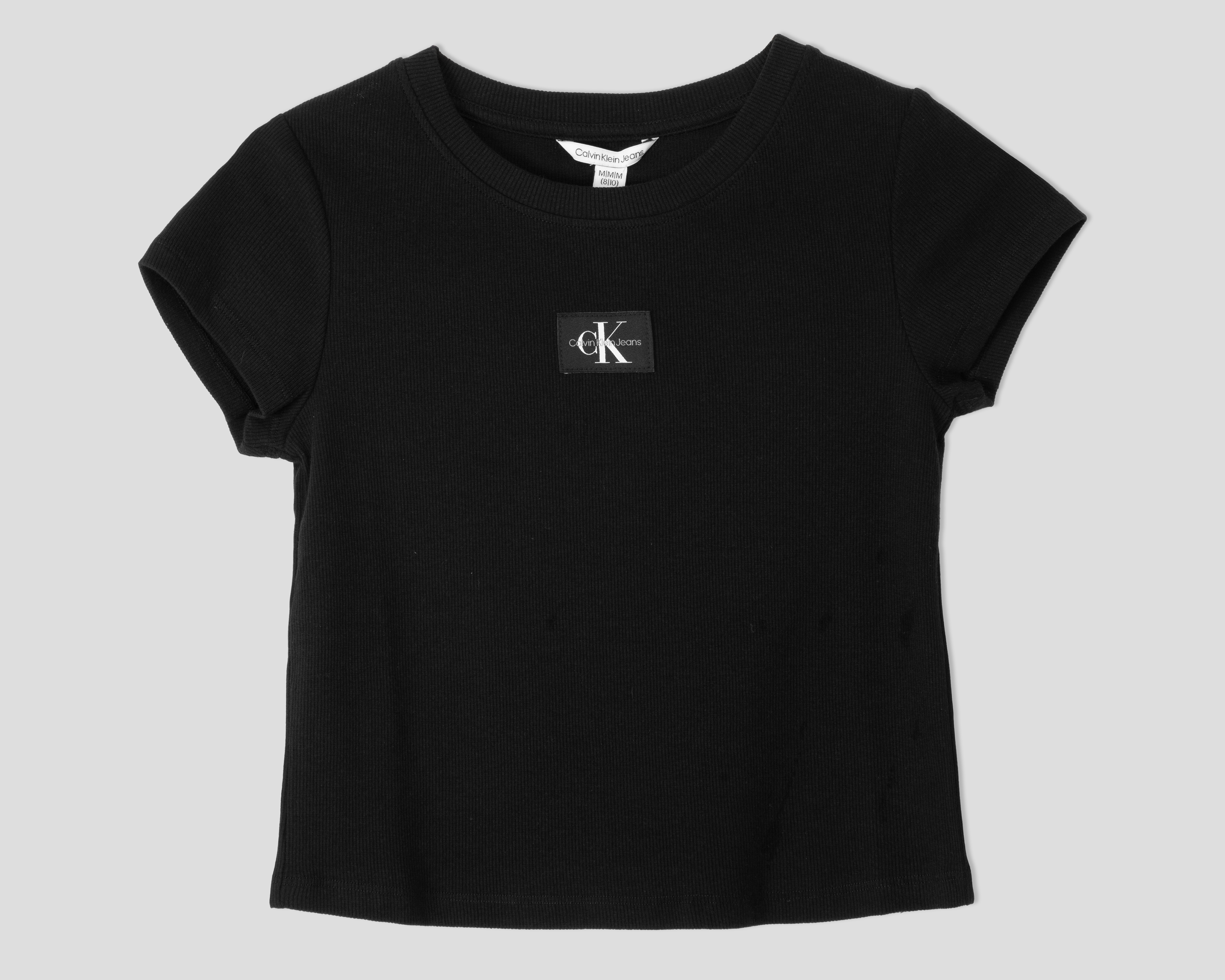 Playera de Cuello Redondo Negra Calvin Klein para Niña