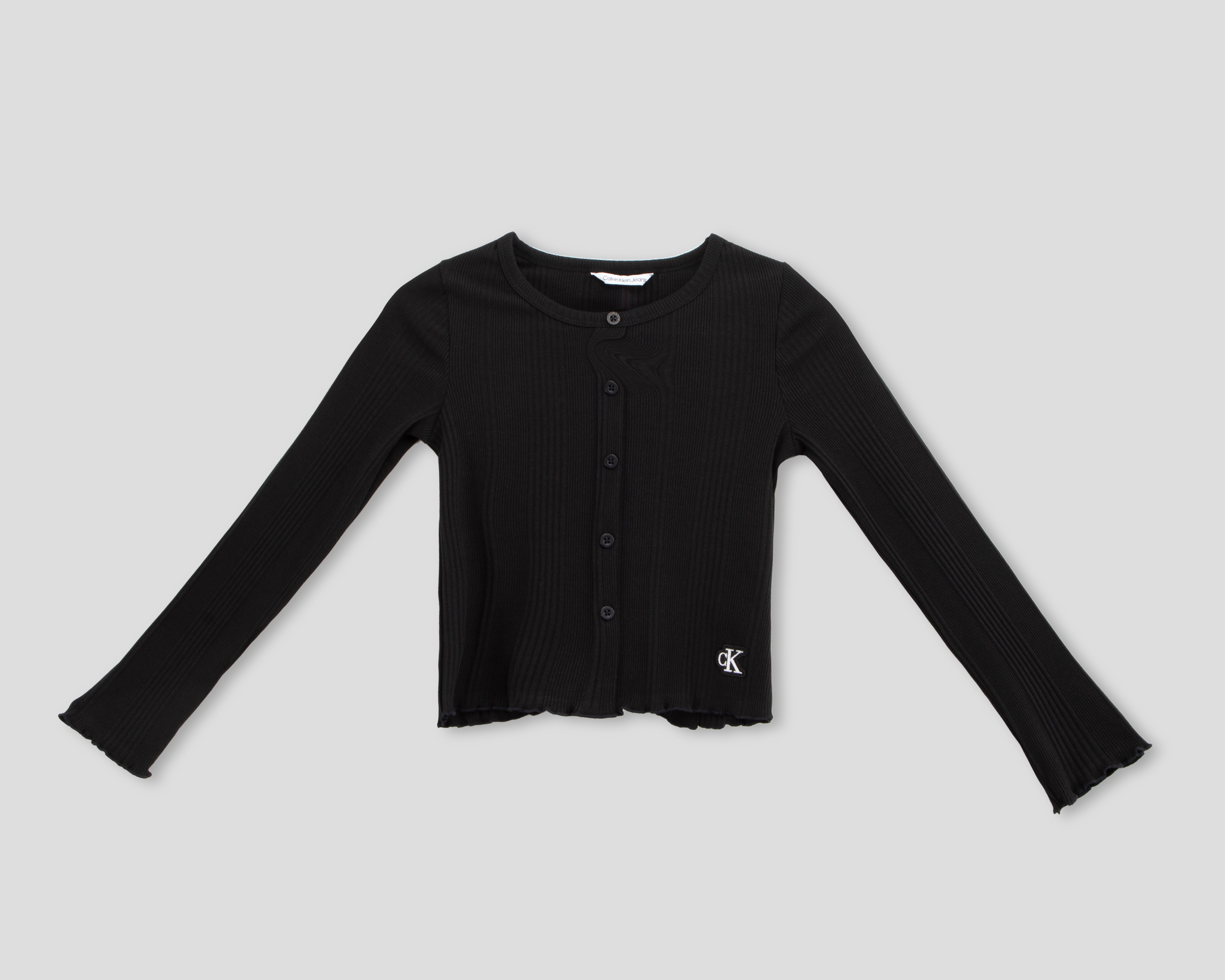 Playera de Manga Larga Negra Calvin Klein para Niña