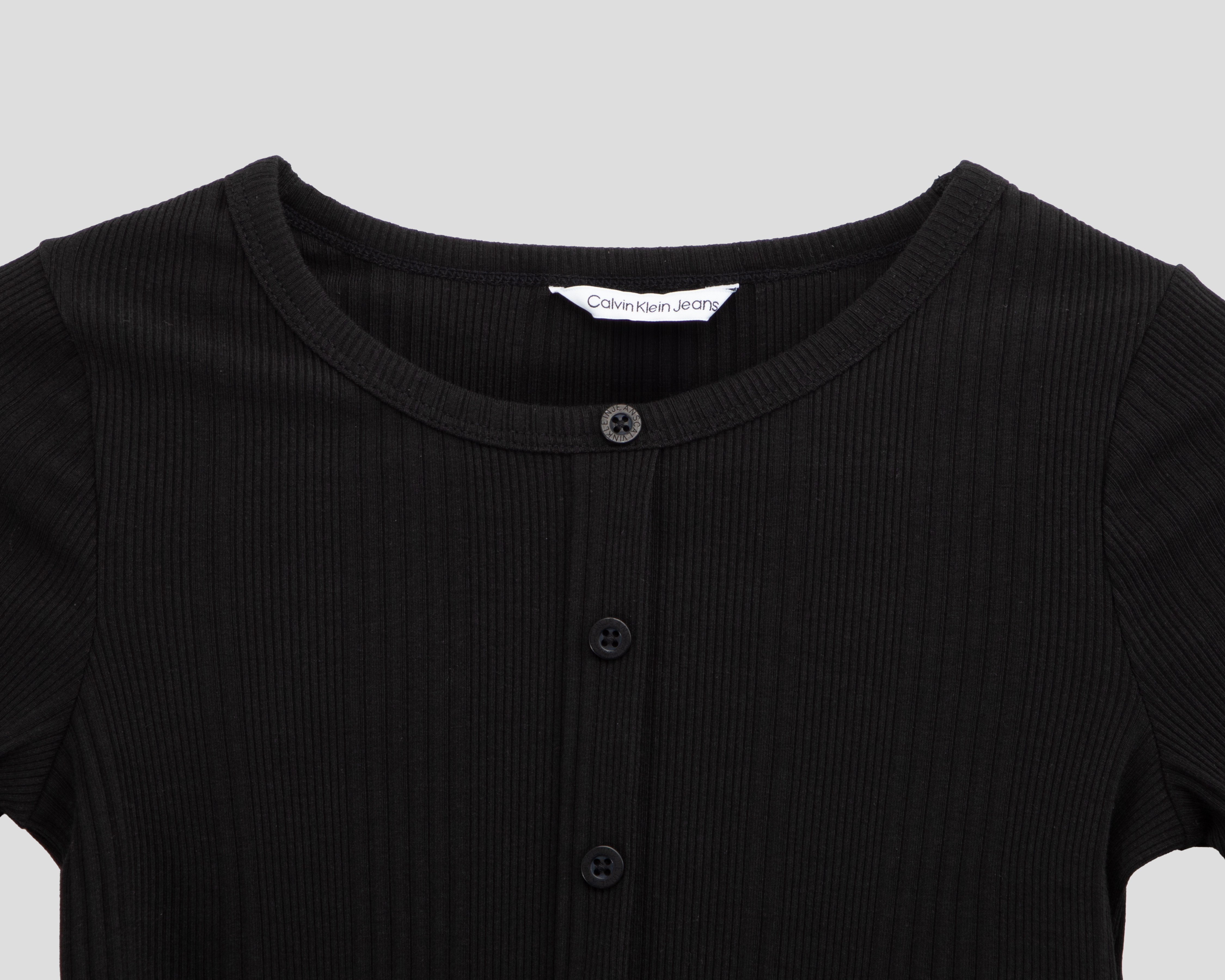 Foto 4 pulgar | Foto 3 | Playera de Manga Larga Negra Calvin Klein para Niña