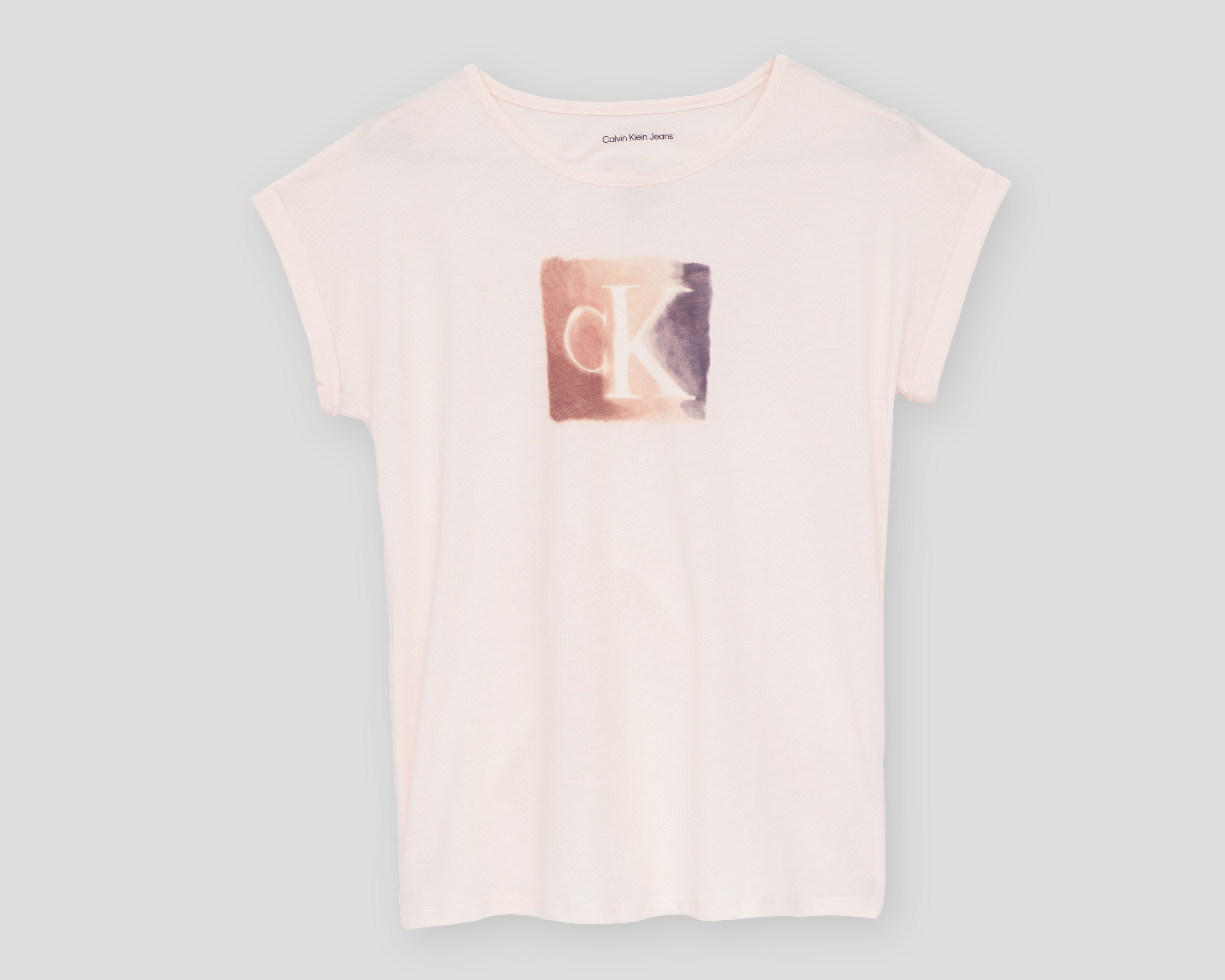 Foto 1 | Foto 1 | Playera de Cuello Redondo Rosa Calvin Klein para Niña