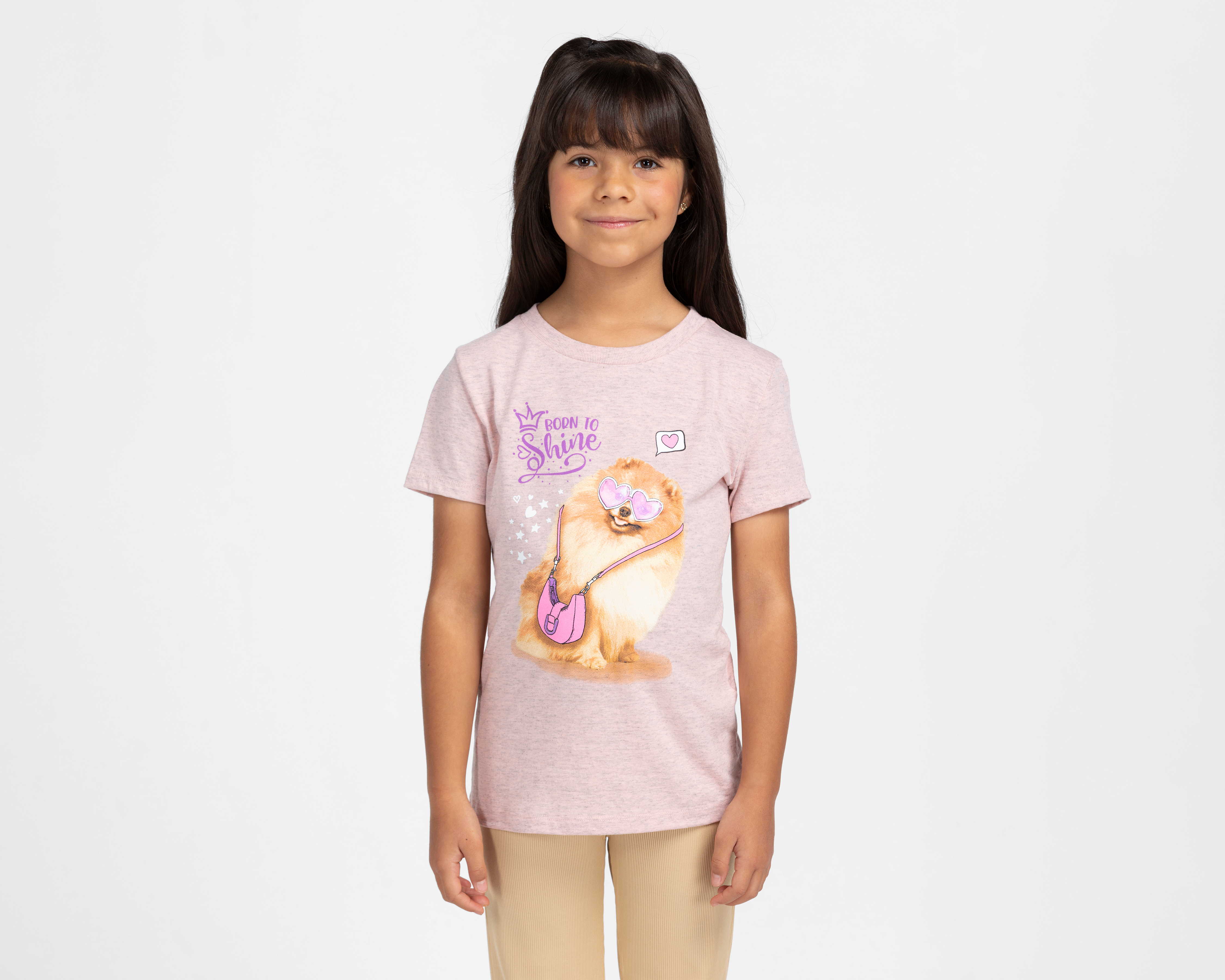 Foto 2 pulgar | Foto 1 | Playera de Cuello Redondo Rosa Action Gear para Niña