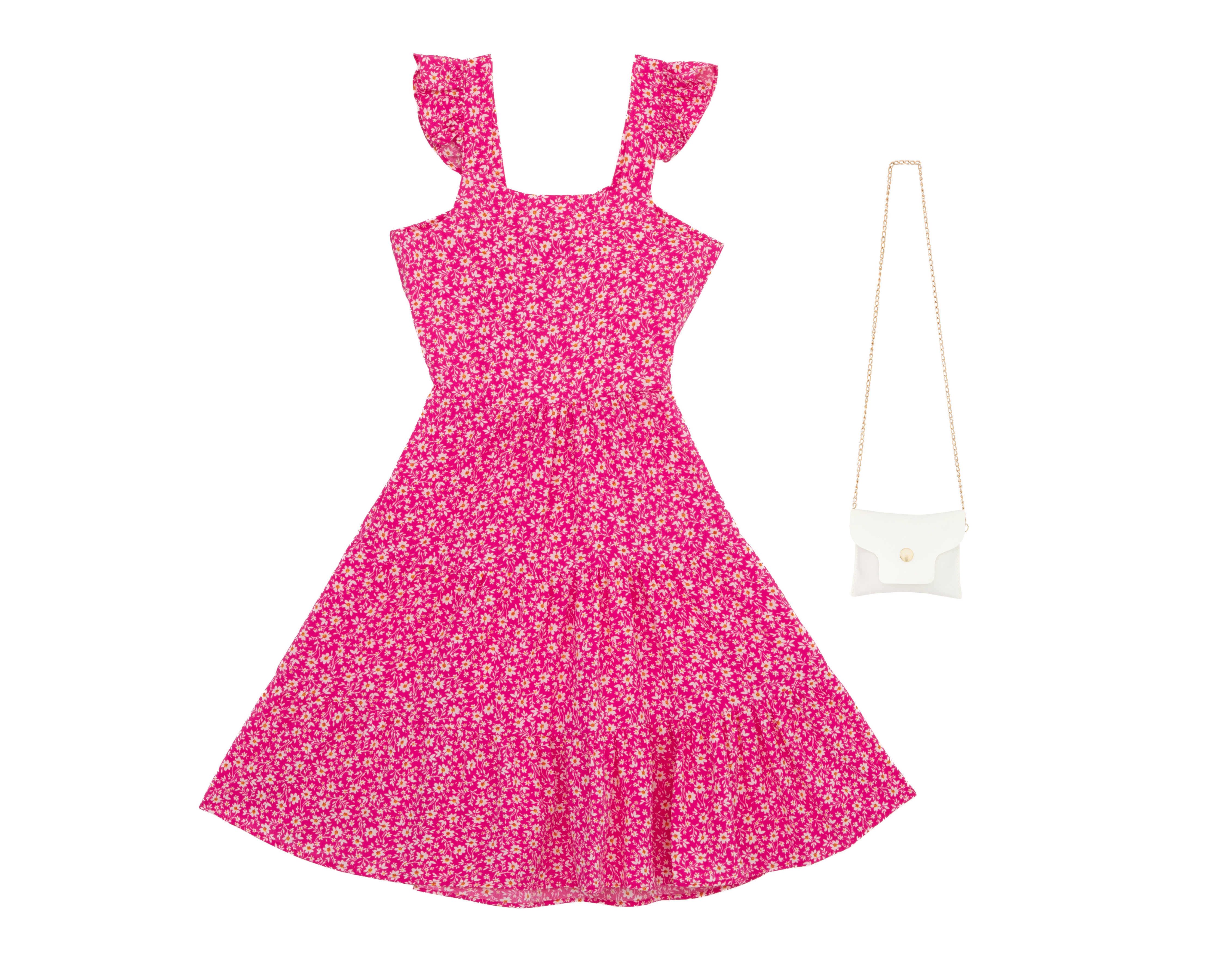 Foto 1 | Foto 1 | Vestido Rosa Fucsia 18 Forever para Niña con Bolsa