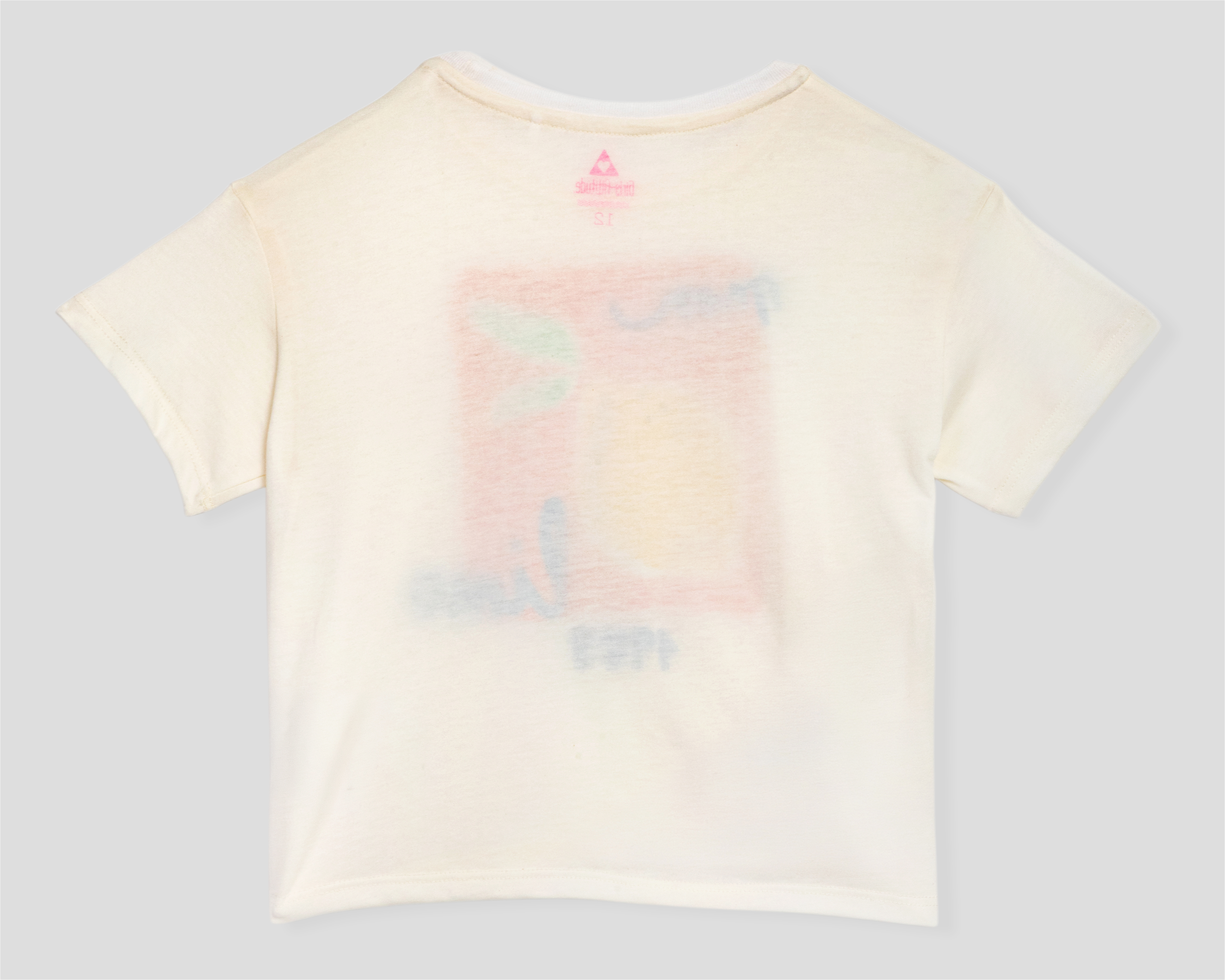 Foto 3 pulgar | Foto 2 | Playera de Cuello Redondo Beige Girls Attitude para Niña