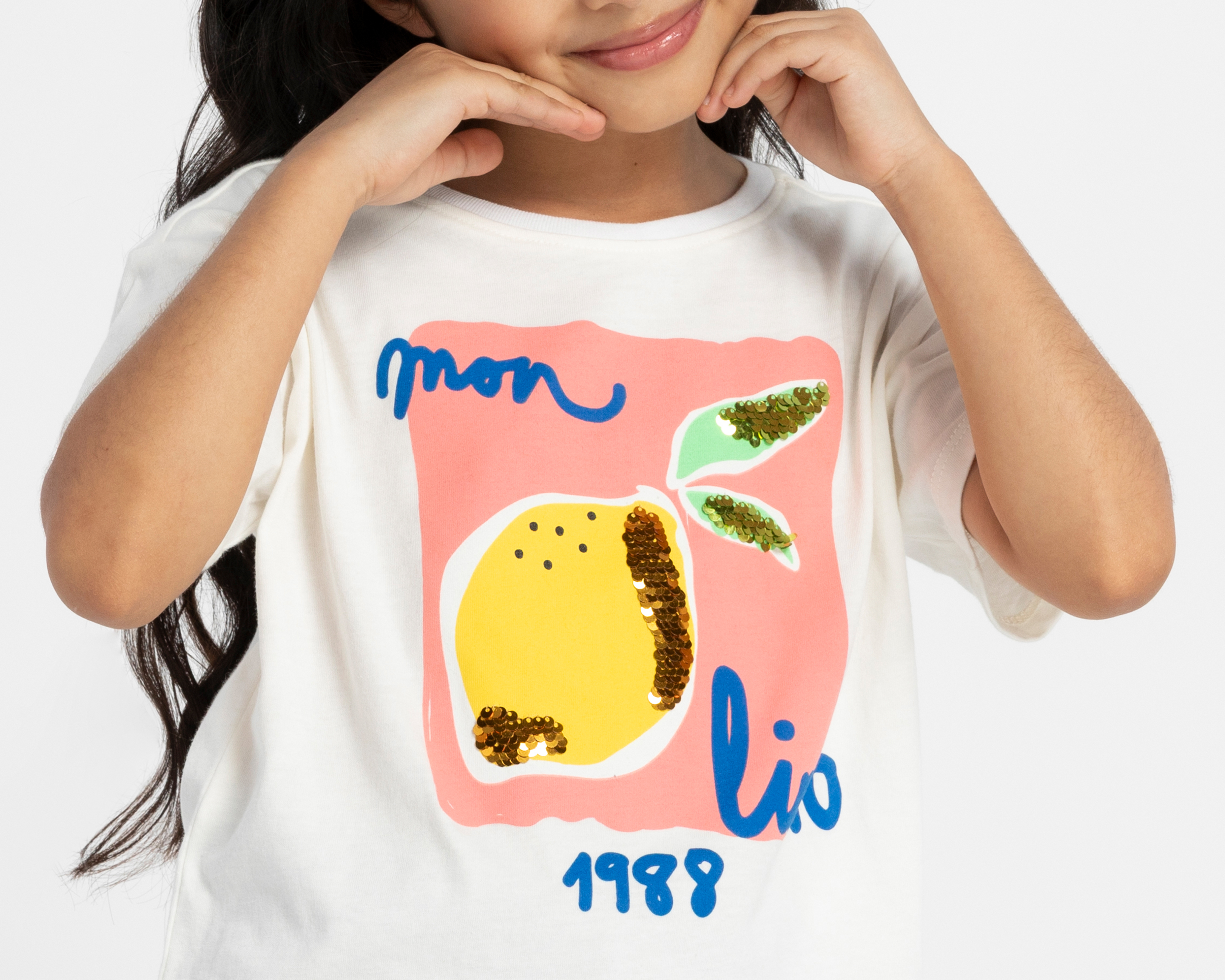 Foto 4 | Foto 4 | Playera de Cuello Redondo Beige Girls Attitude para Niña