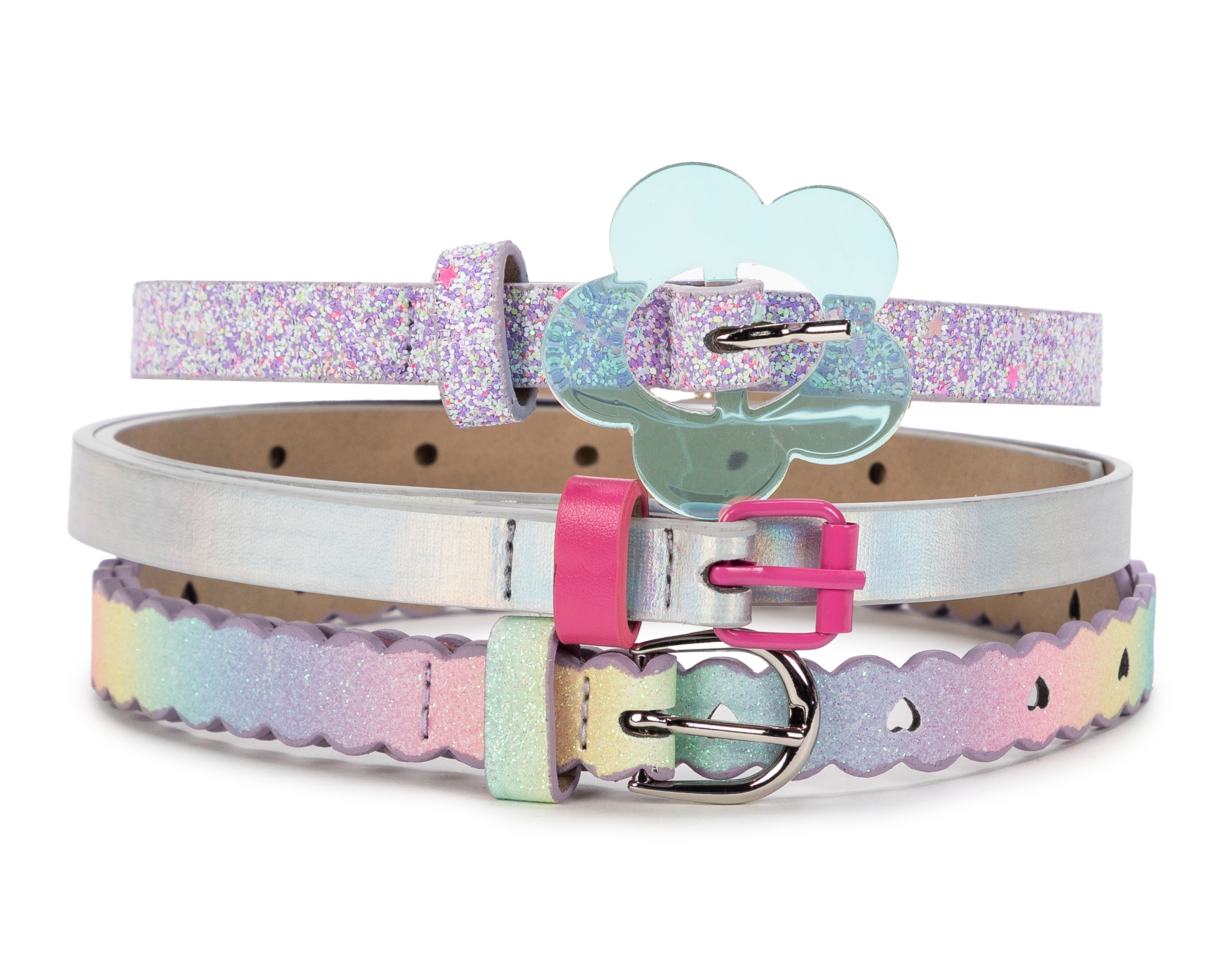 Cinturón para Niña Girls Attitude Multicolor 3 Piezas