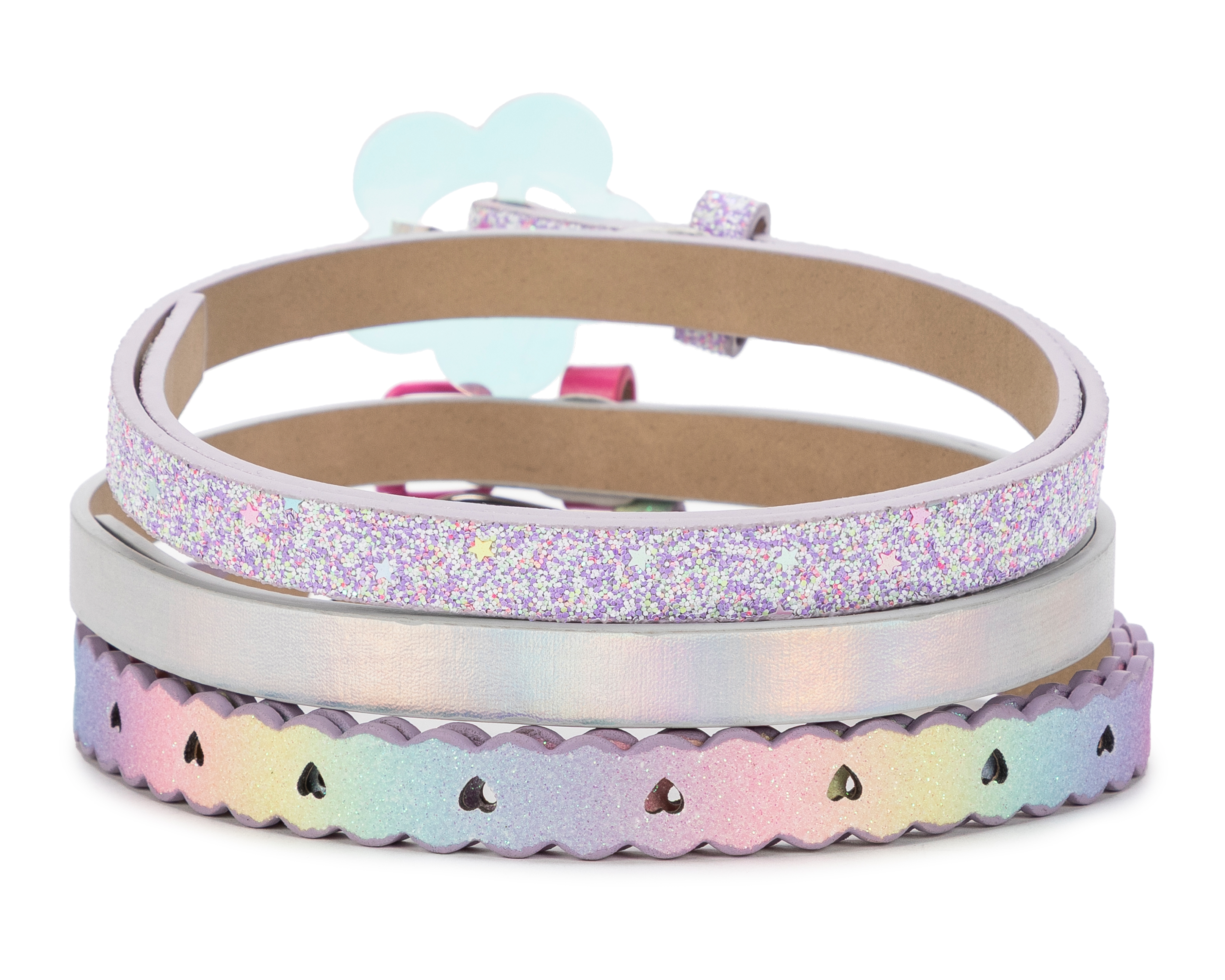 Foto 3 pulgar | Foto 2 | Cinturón para Niña Girls Attitude Multicolor 3 Piezas