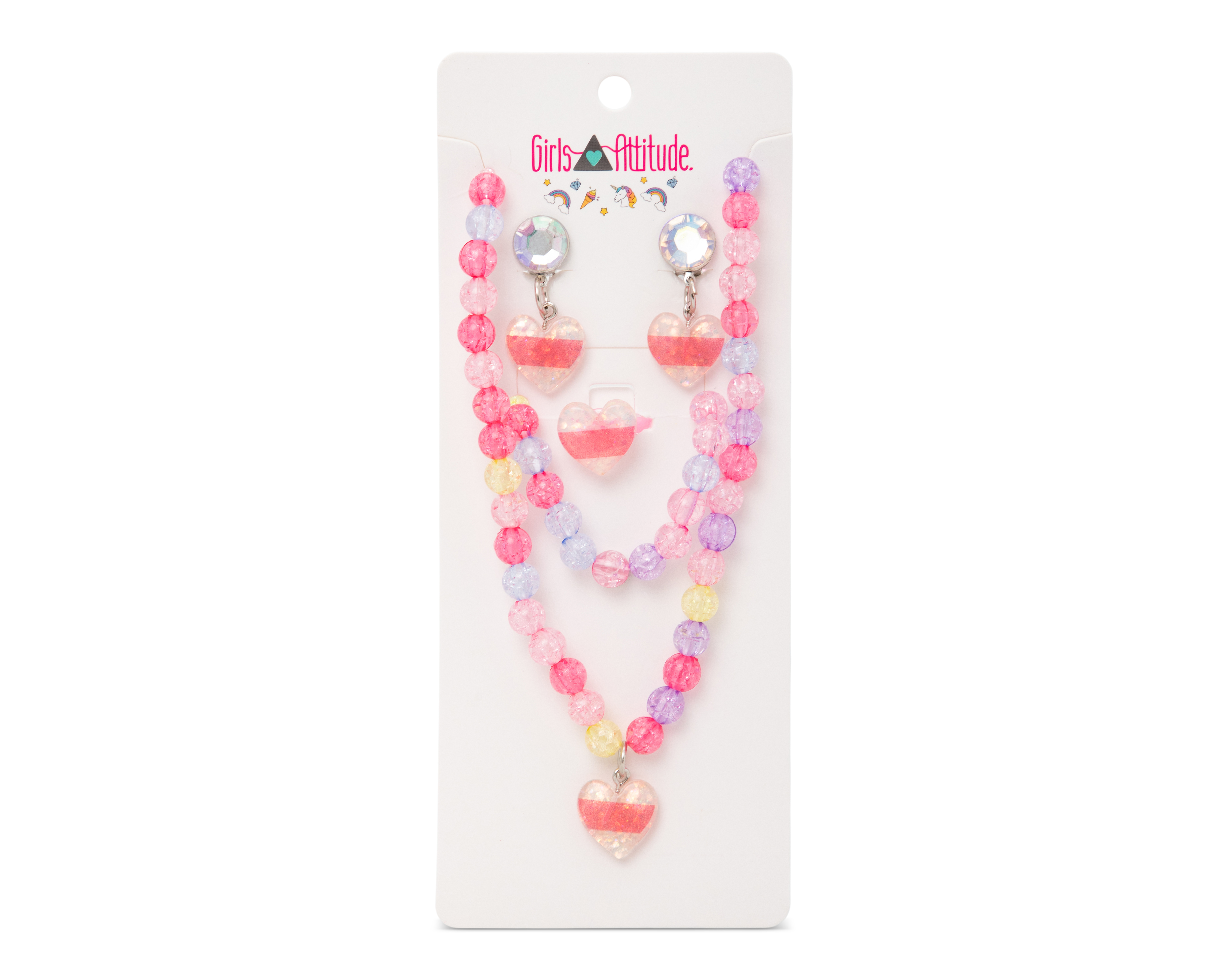 Juego de Collar y Pulsera para Niña Girls Attitude con Aretes y Anillo