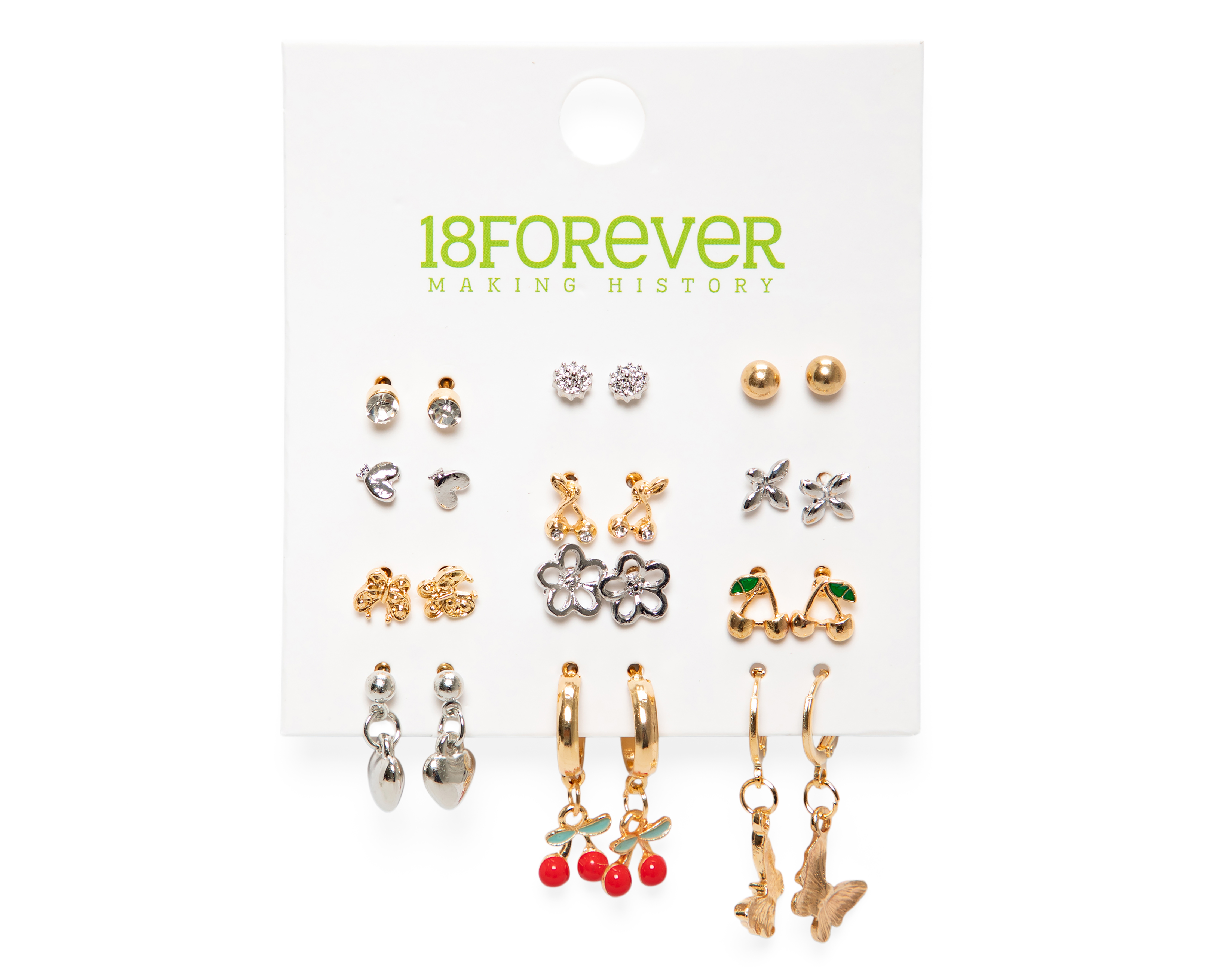 Foto 1 | Foto 1 | Aretes de Metal 18 Forever 12 Pares