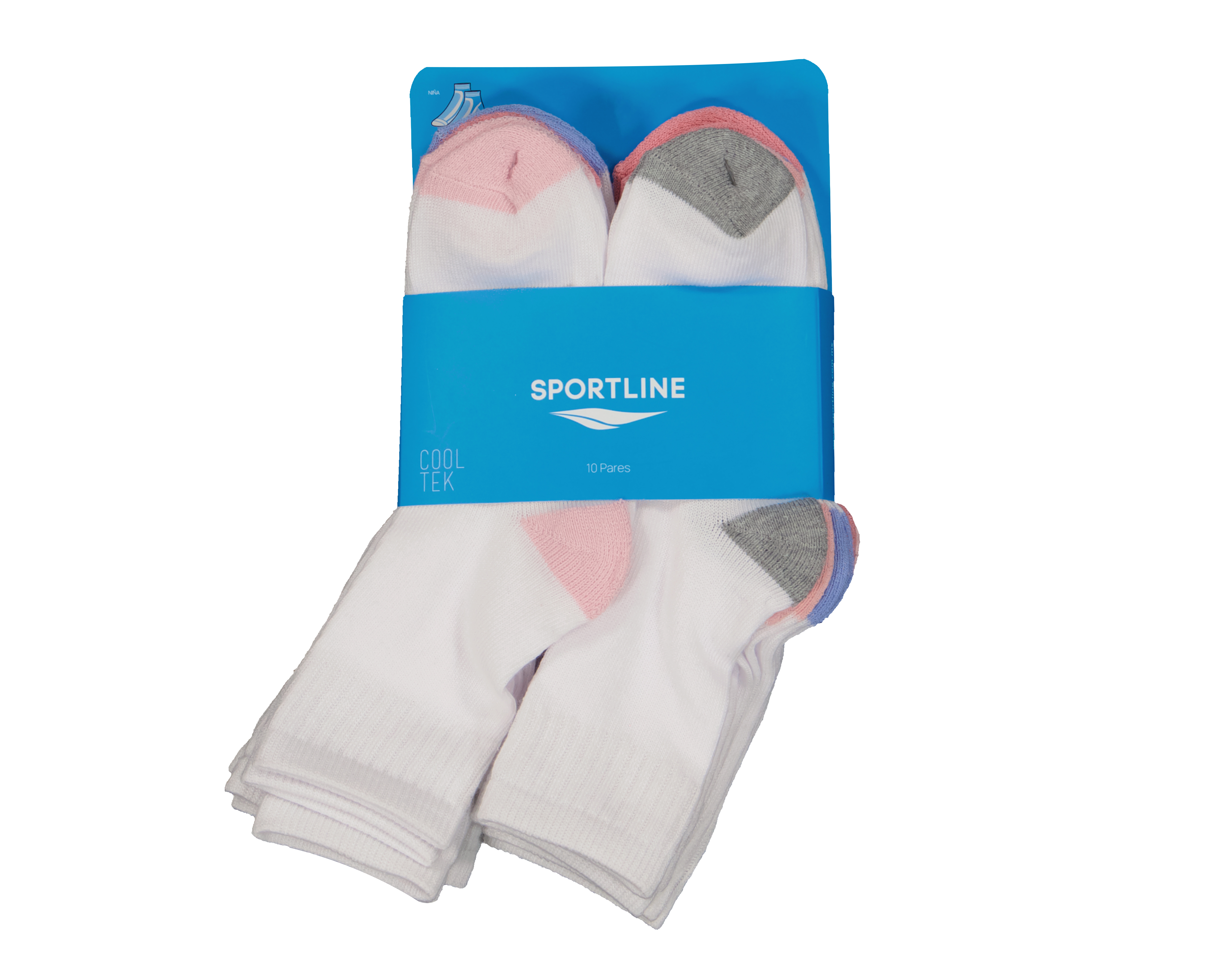 Foto 4 pulgar | Foto 3 | Calcetas Deportivas Sportline para Niña 10 Pares