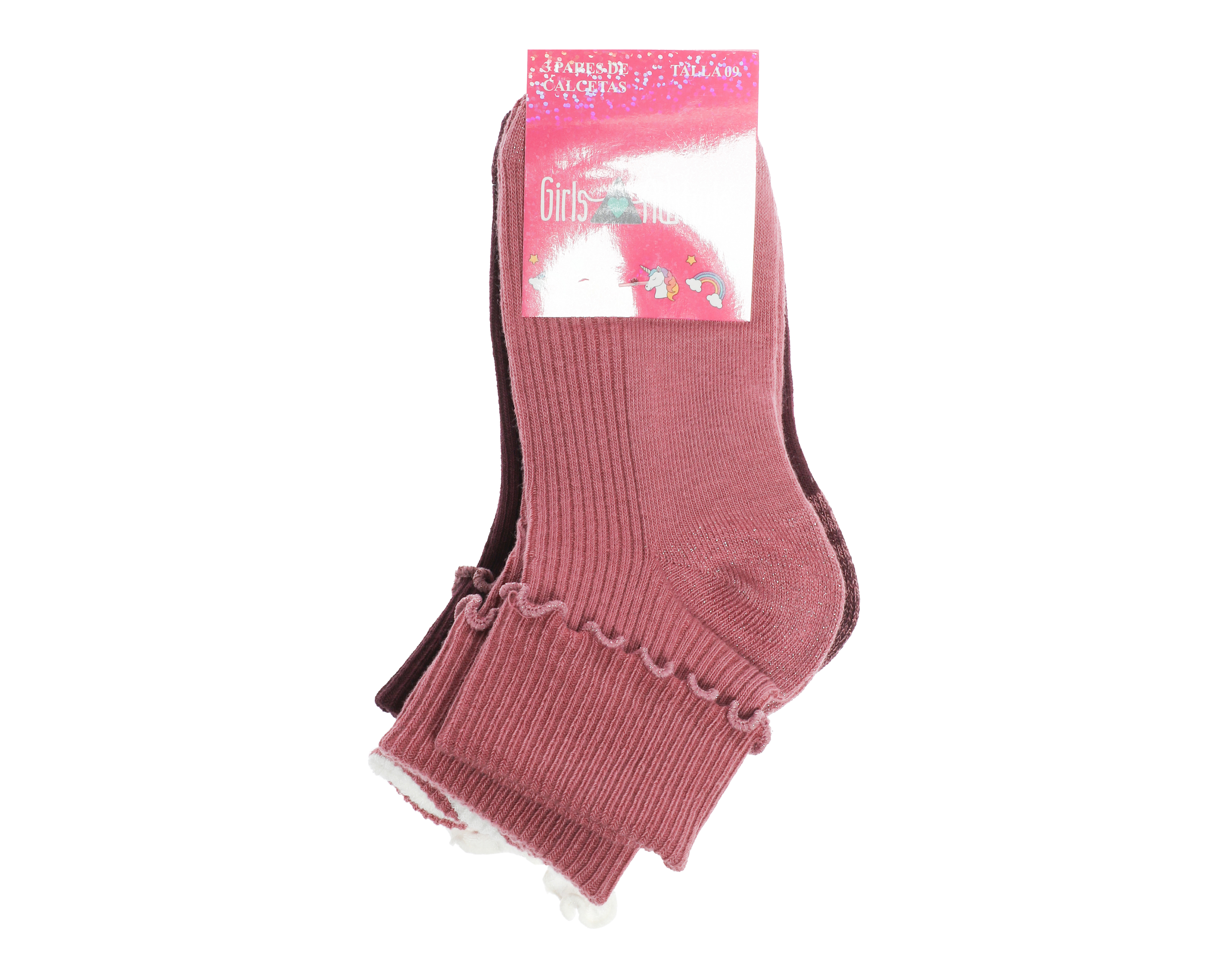 Foto 3 | Foto 3 | Calcetas Cortas de Vestir Girls Attitude para Niña 3 Pares