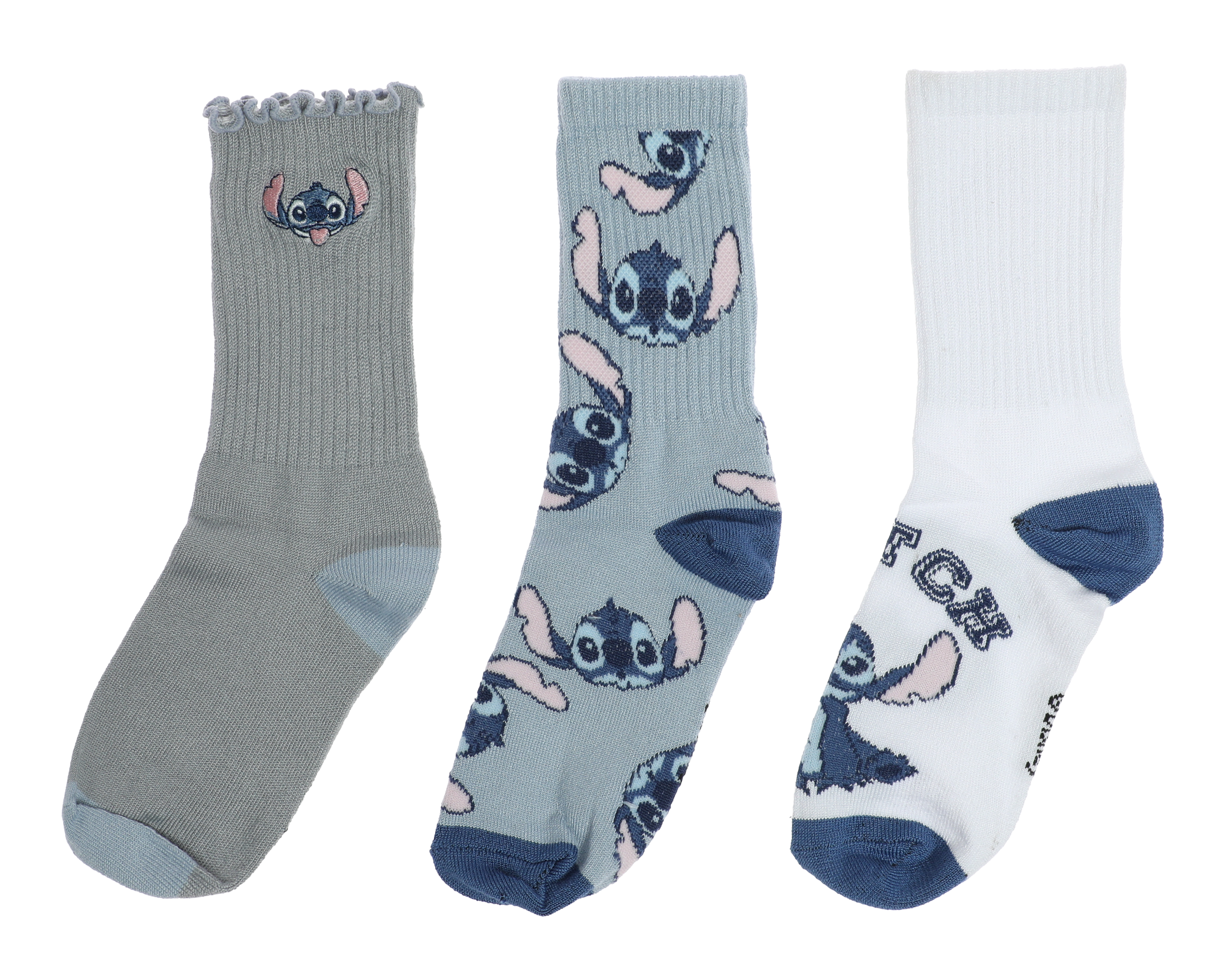 Calcetas Largas Lilo & Stitch para Niña 3 Piezas