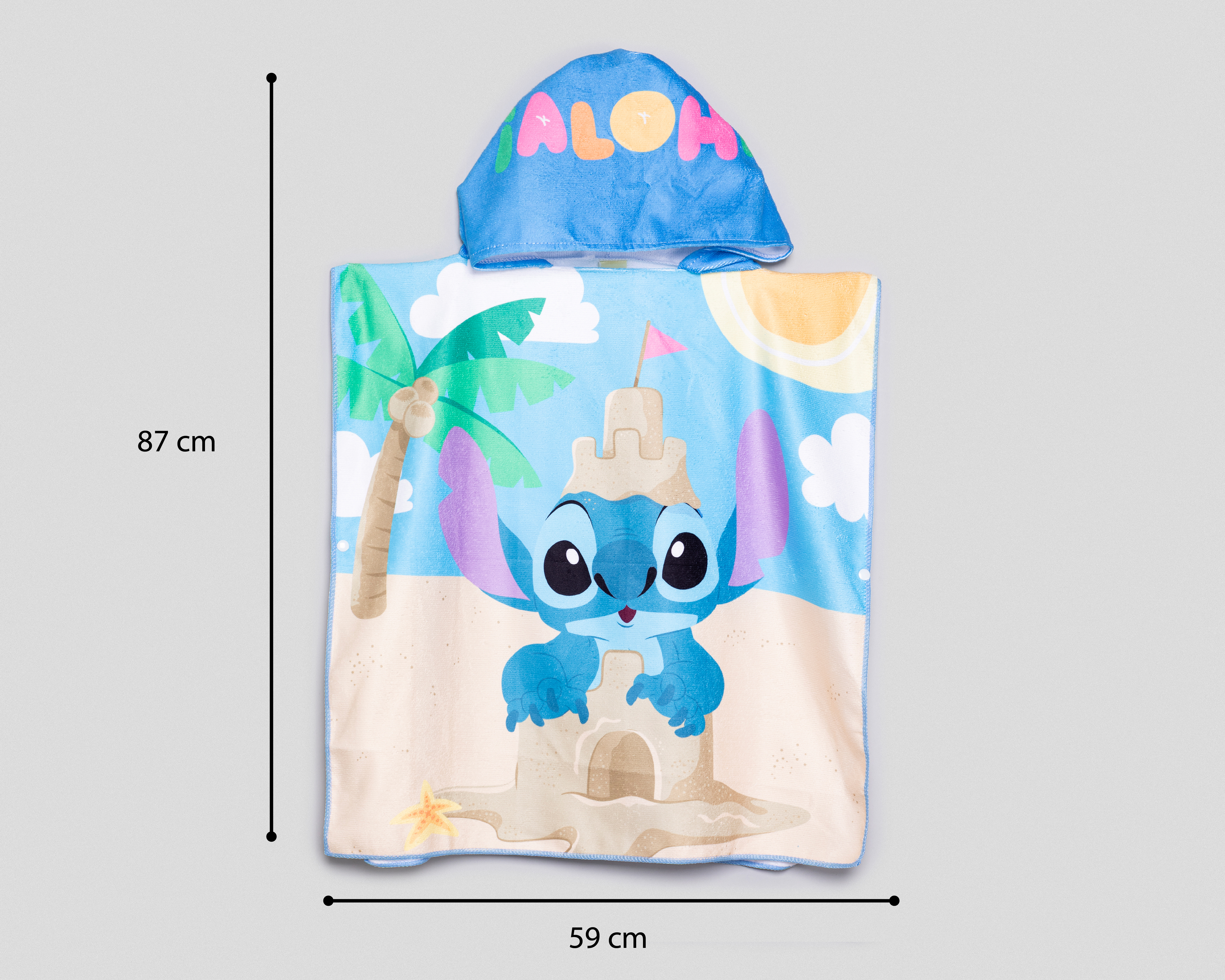 Foto 5 pulgar | Foto 4 | Toalla con Capucha Disney Lilo & Stitch