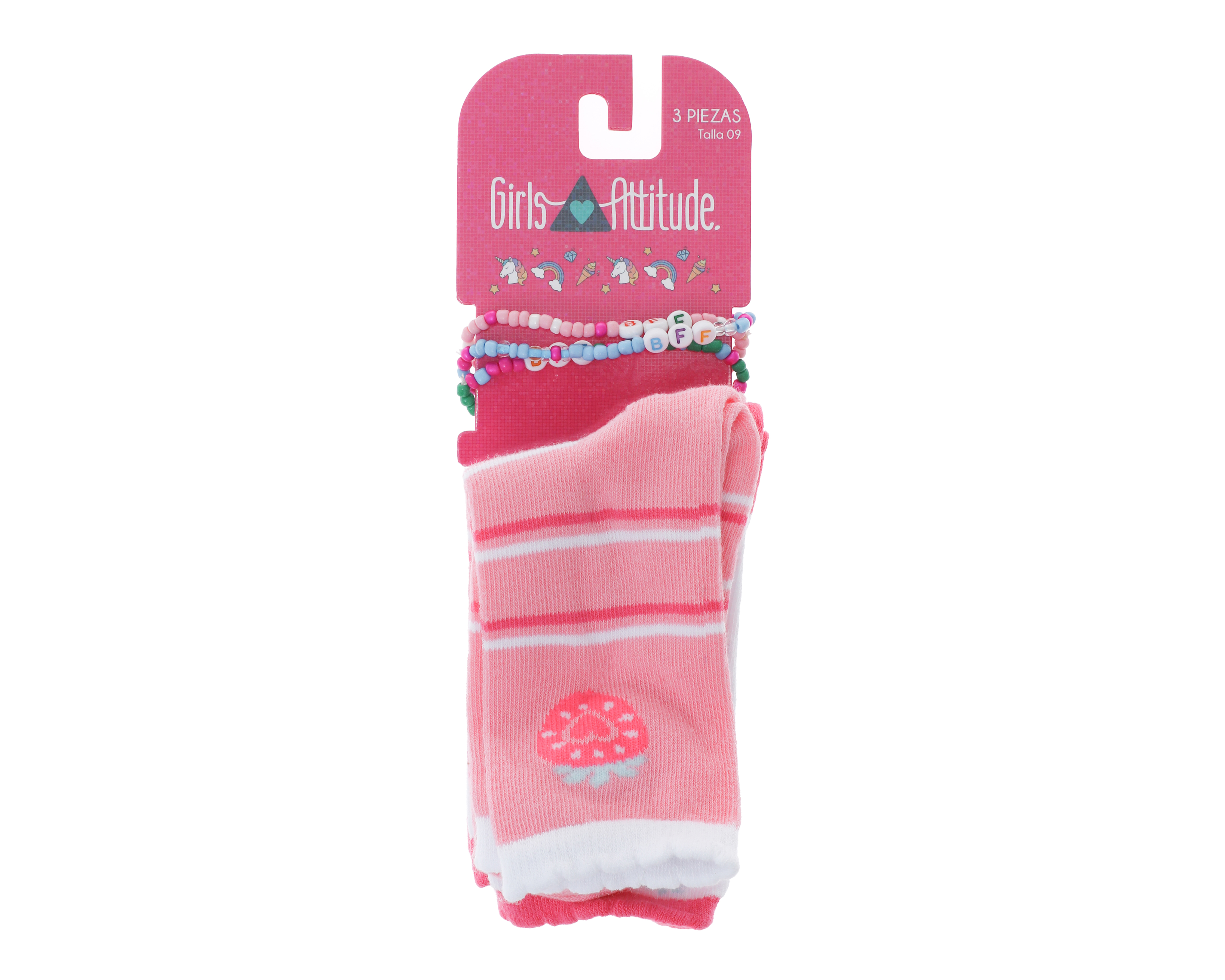 Foto 5 pulgar | Foto 4 | Calcetas Girls Attitude para Niña 3 Pares