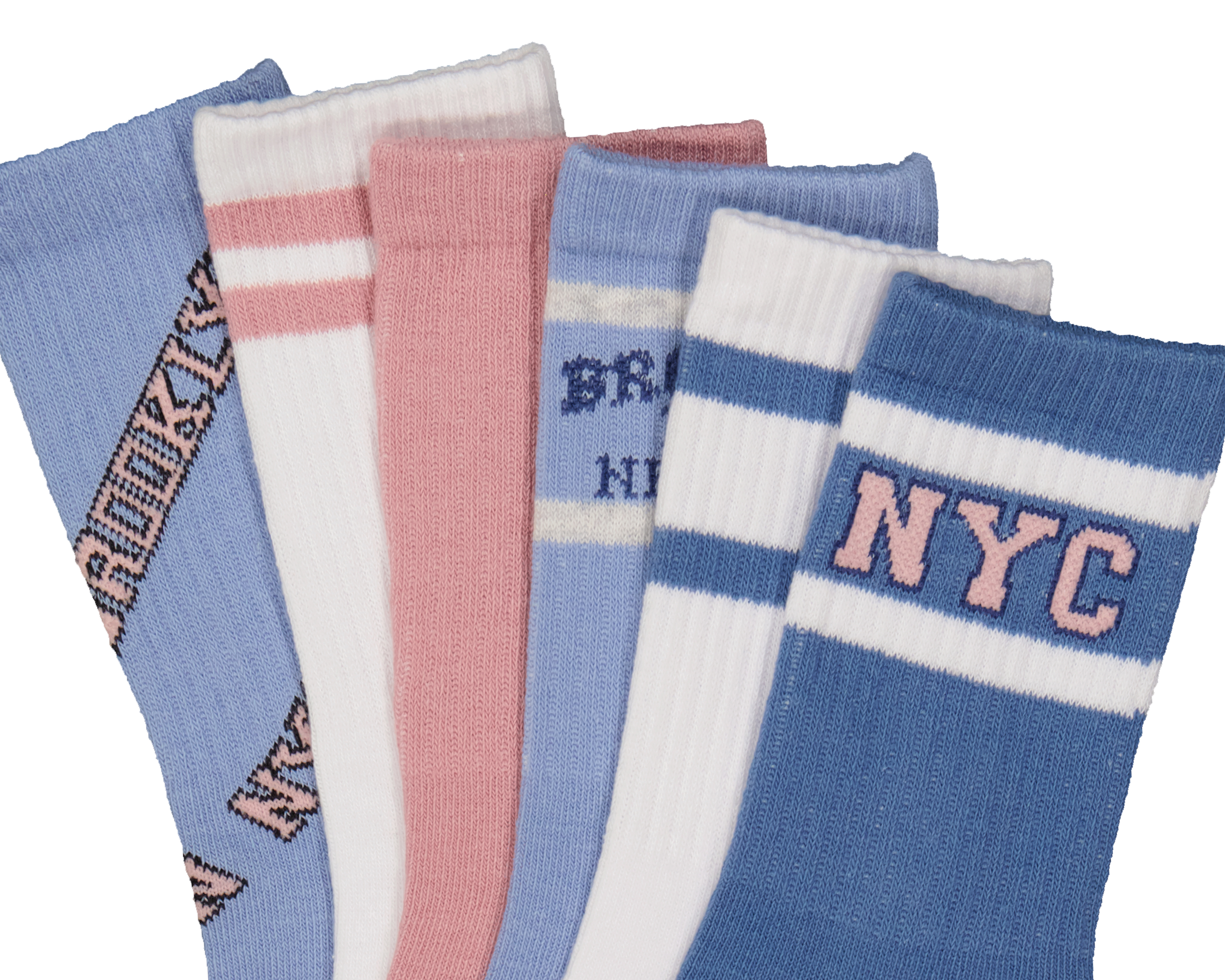 Foto 3 pulgar | Foto 2 | Calcetas Largas Girls Attitude para Niña 6 Pares