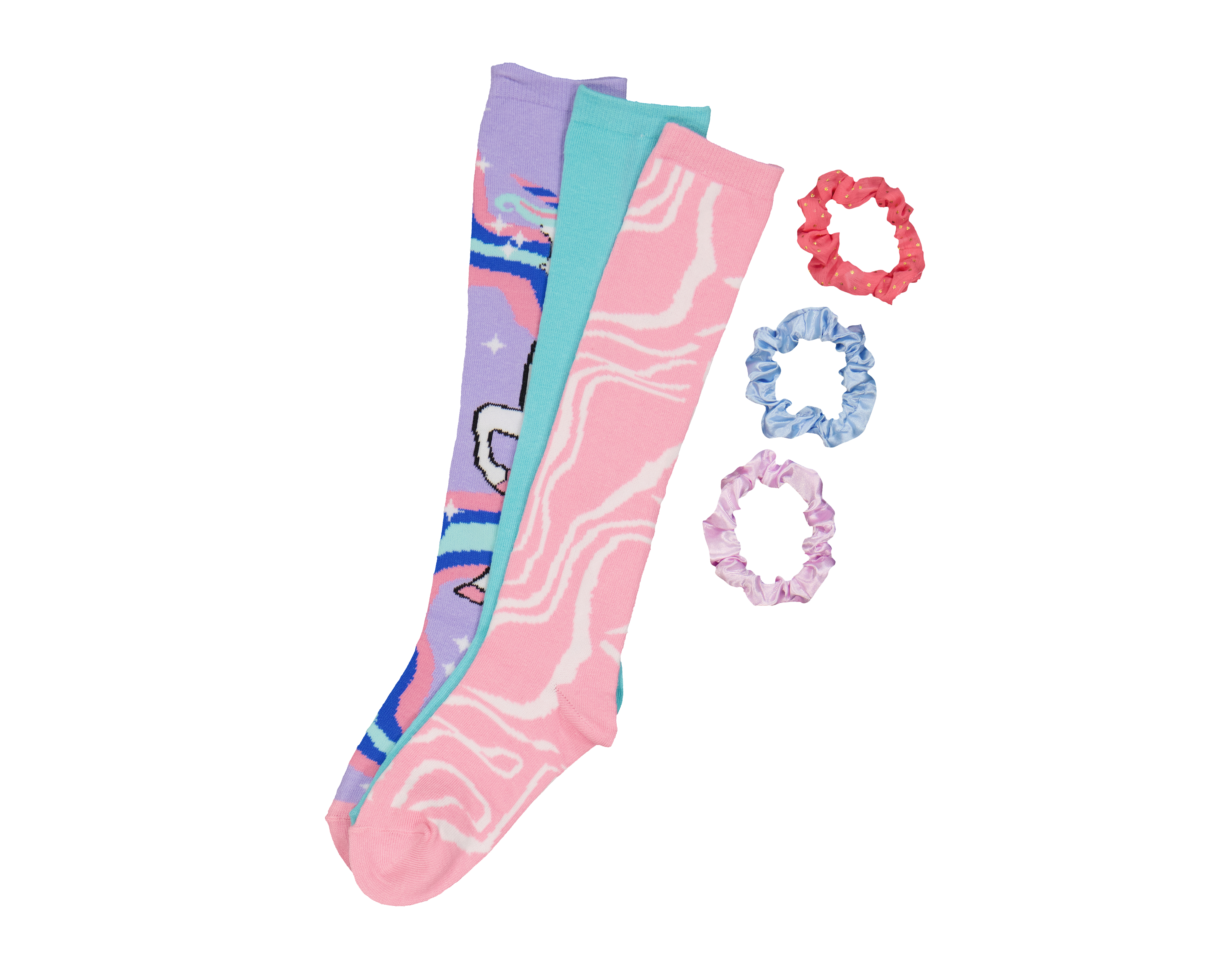 Foto 3 pulgar | Foto 2 | Calcetas Largas Girls Attitude para Niña 3 Pares con Ligas