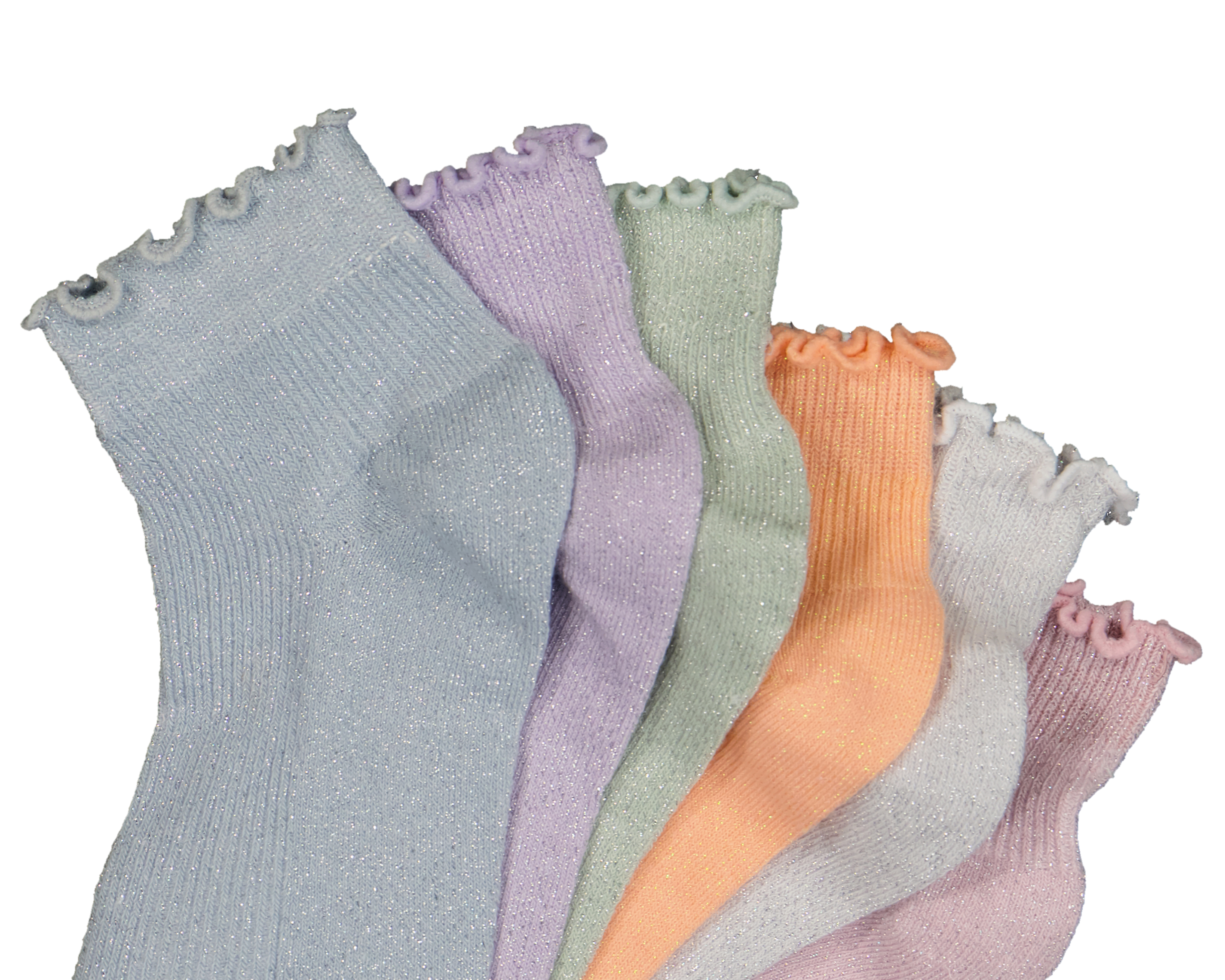 Foto 3 pulgar | Foto 2 | Calcetas Girls Attitude para Niña 6 Pares con Ligas para Cabello