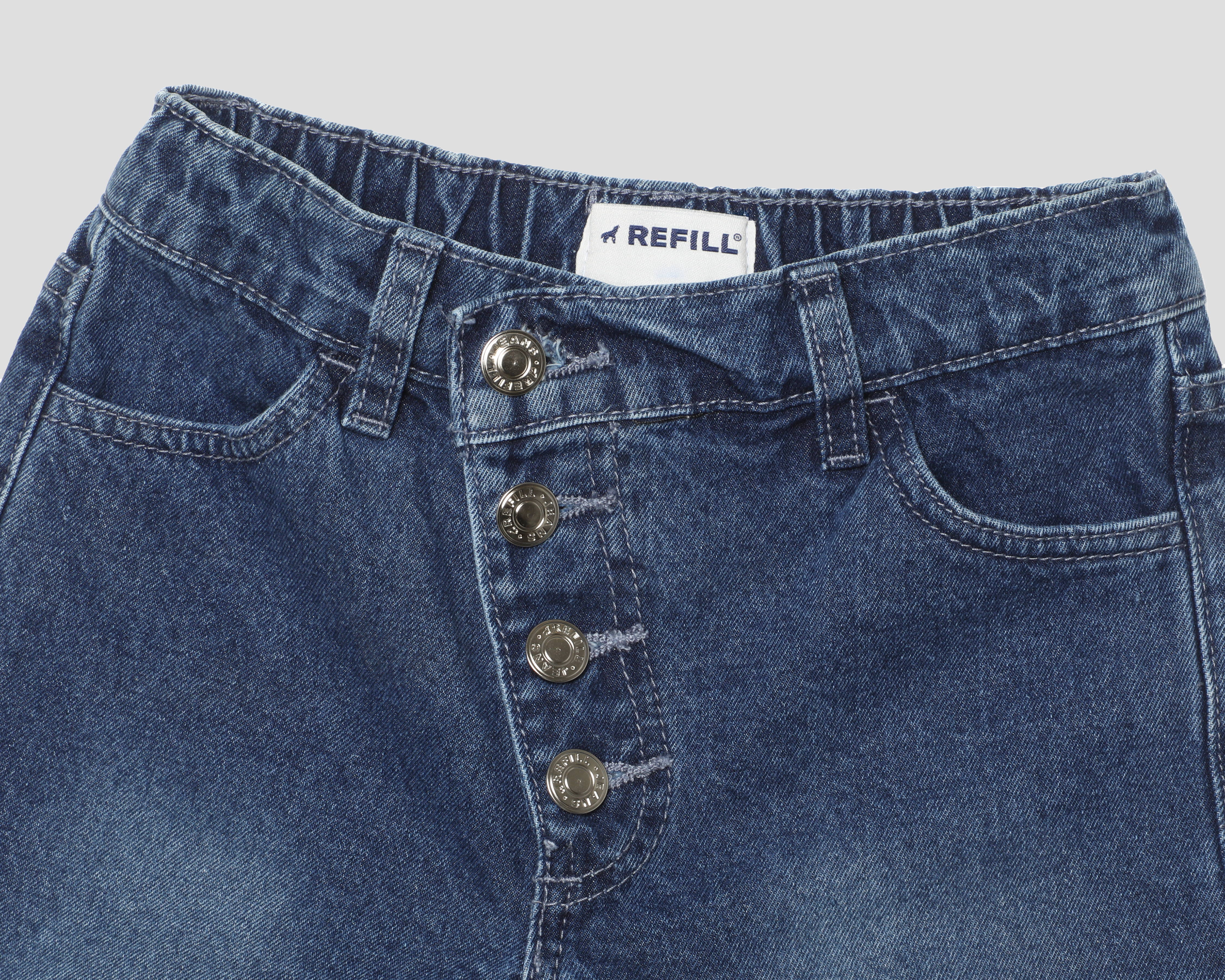 Foto 4 pulgar | Foto 3 | Short Refill de Mezclilla para Niña