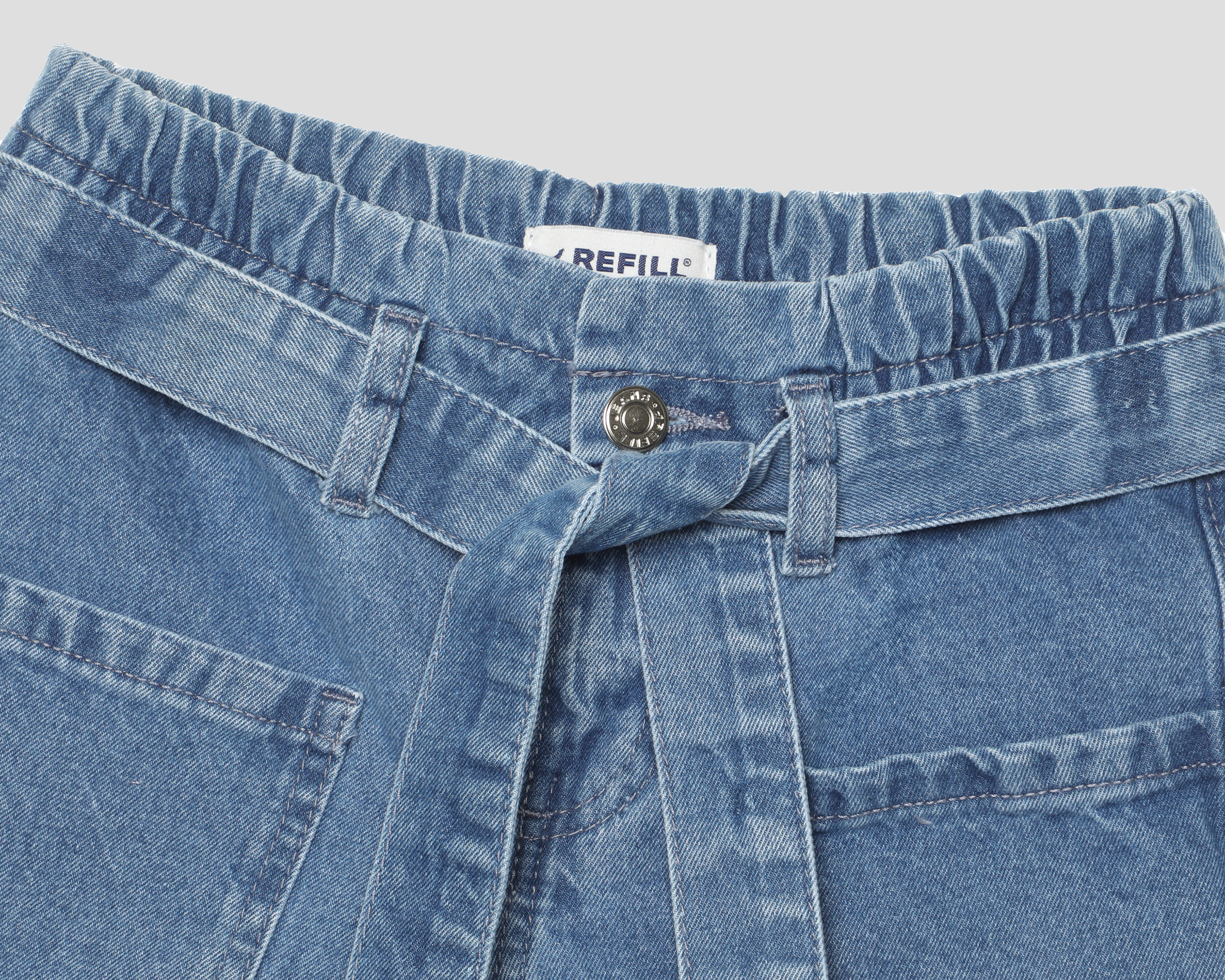 Foto 4 pulgar | Foto 3 | Short Refill de Mezclilla para Niña