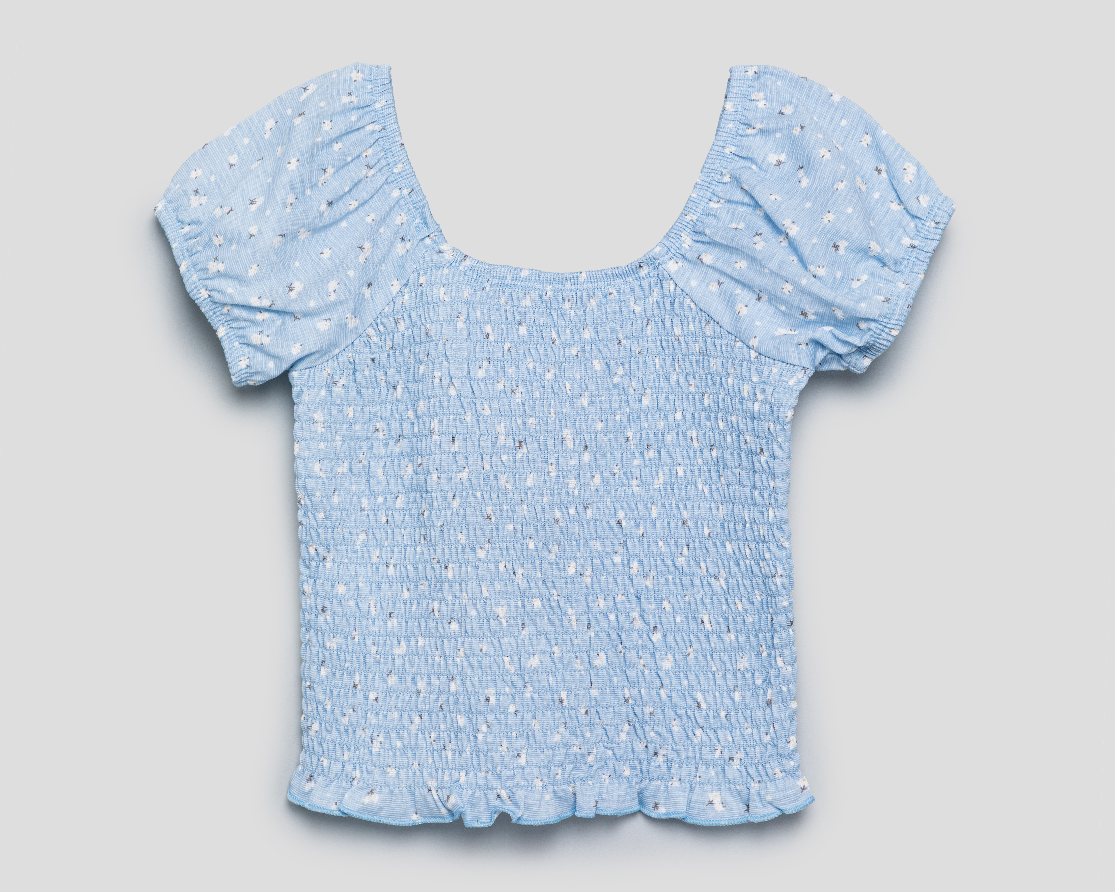 Foto 3 pulgar | Foto 2 | Blusa de Cuello Redondo Azul Refill para Niña