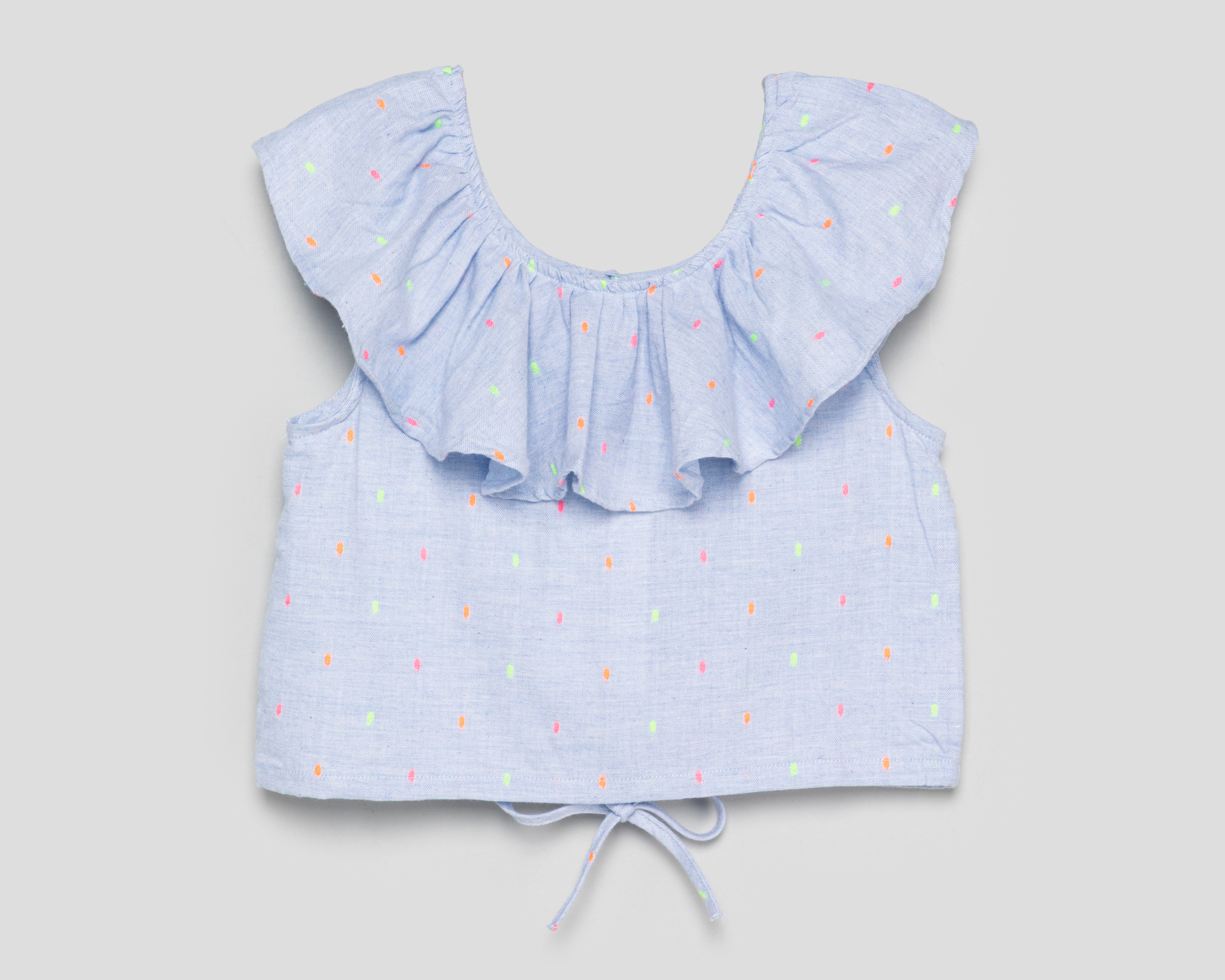 Foto 2 | Foto 2 | Blusa de Cuello Redondo Azul Refill para Niña