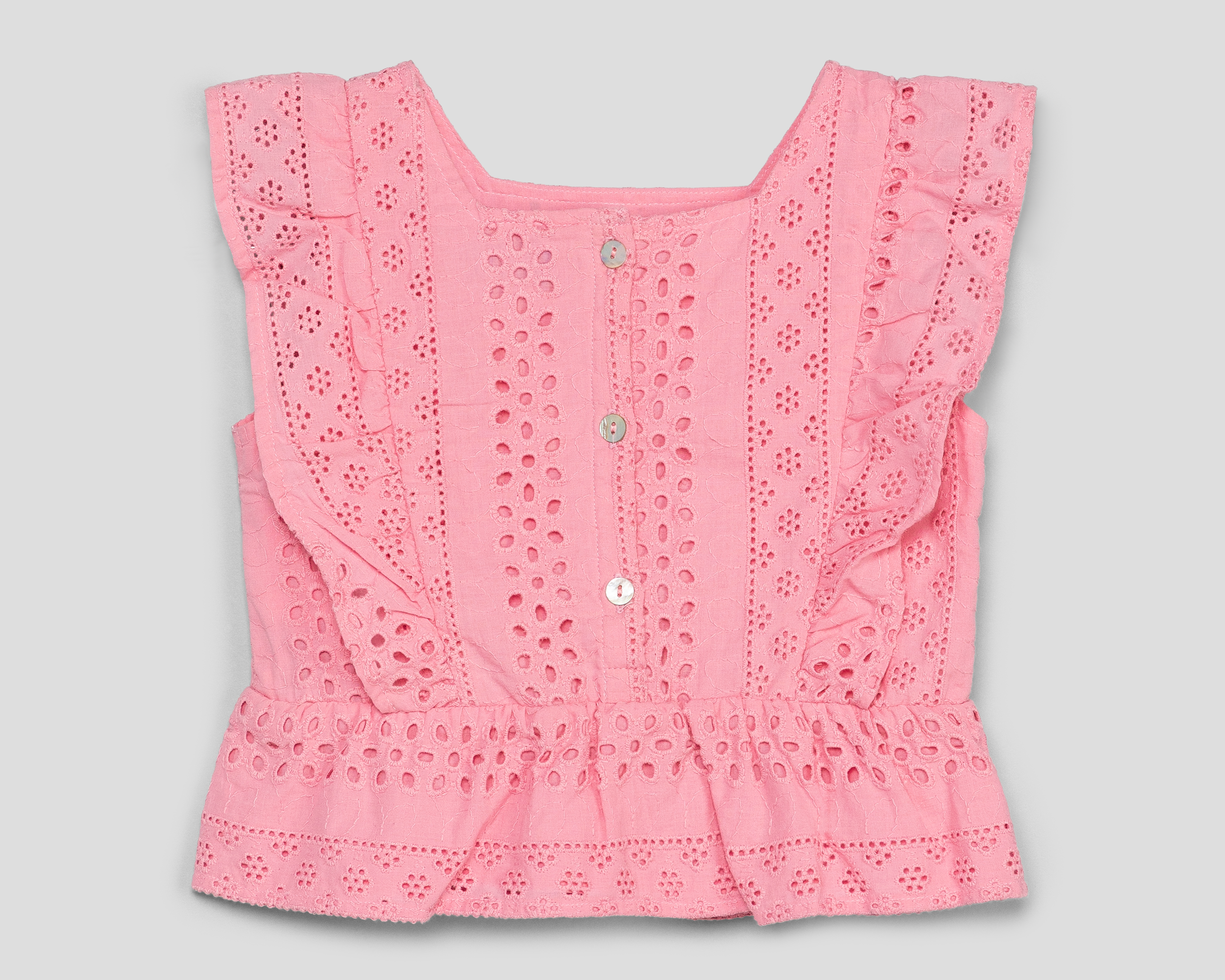 Foto 3 pulgar | Foto 2 | Blusa de Cuello Cuadrado Rosa Girls Attitude para Niña