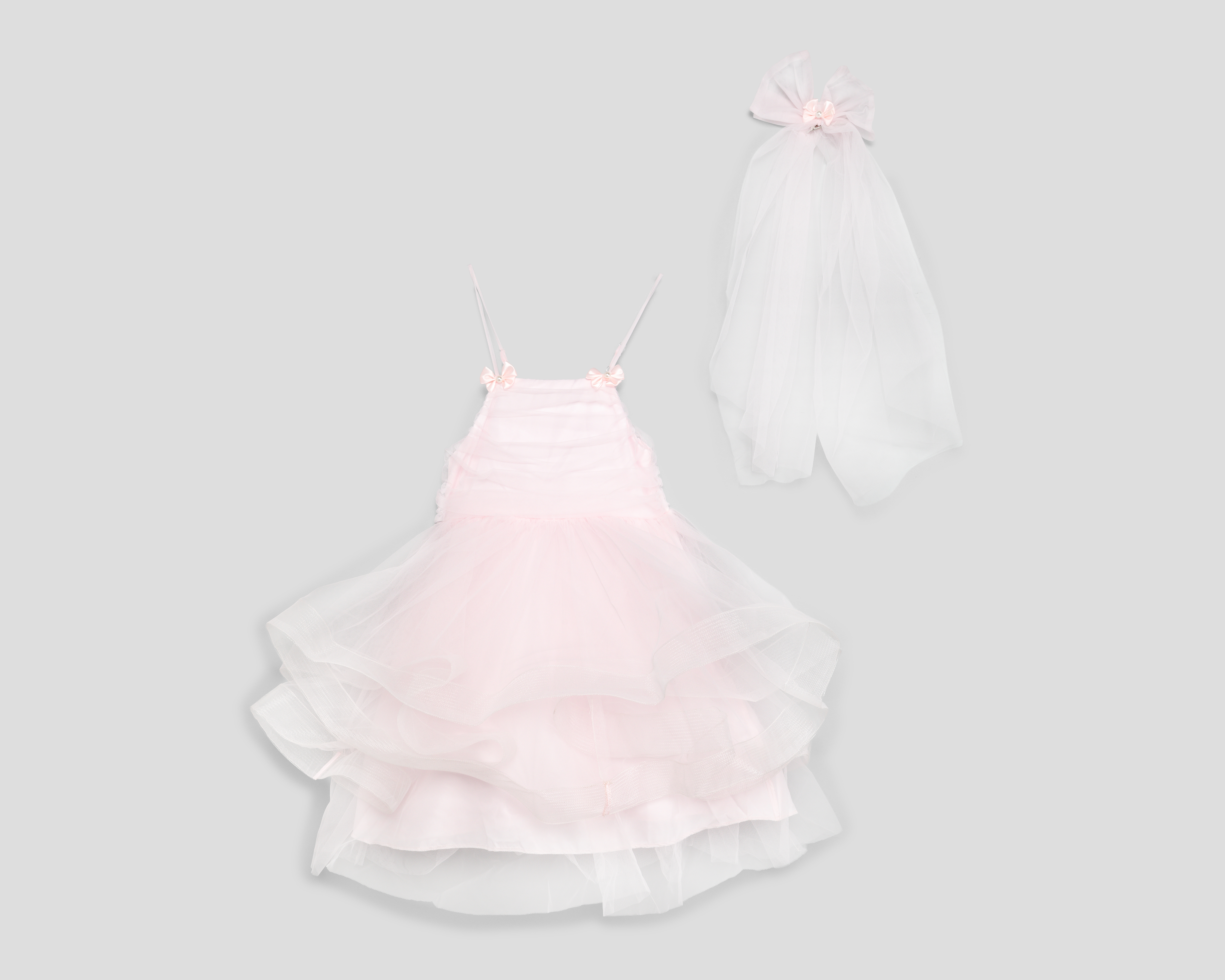 Vestido Rosa Girls Attitude para Niña con Broche para el Cabello