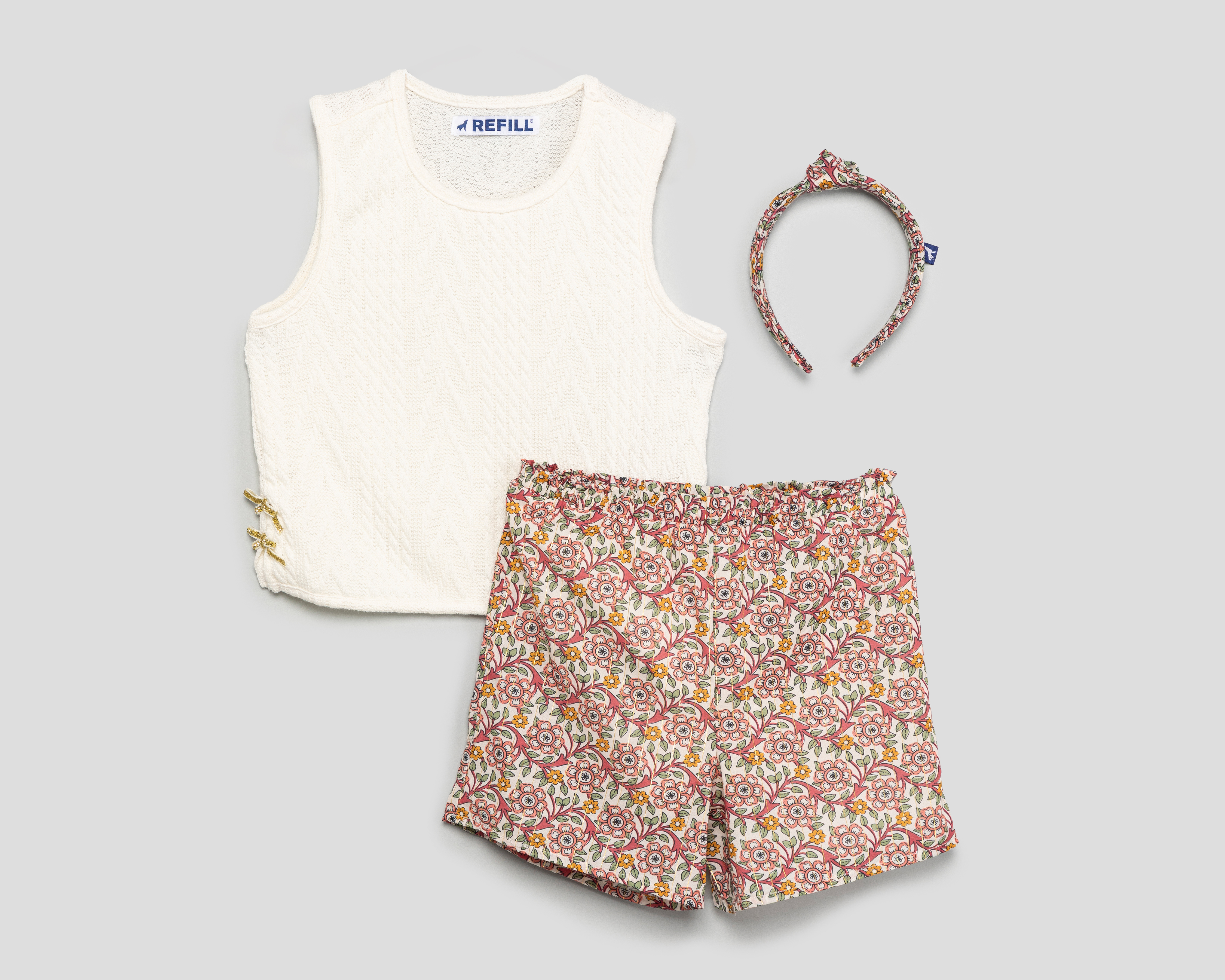 Playera y Short con Diadema Refill para Niña
