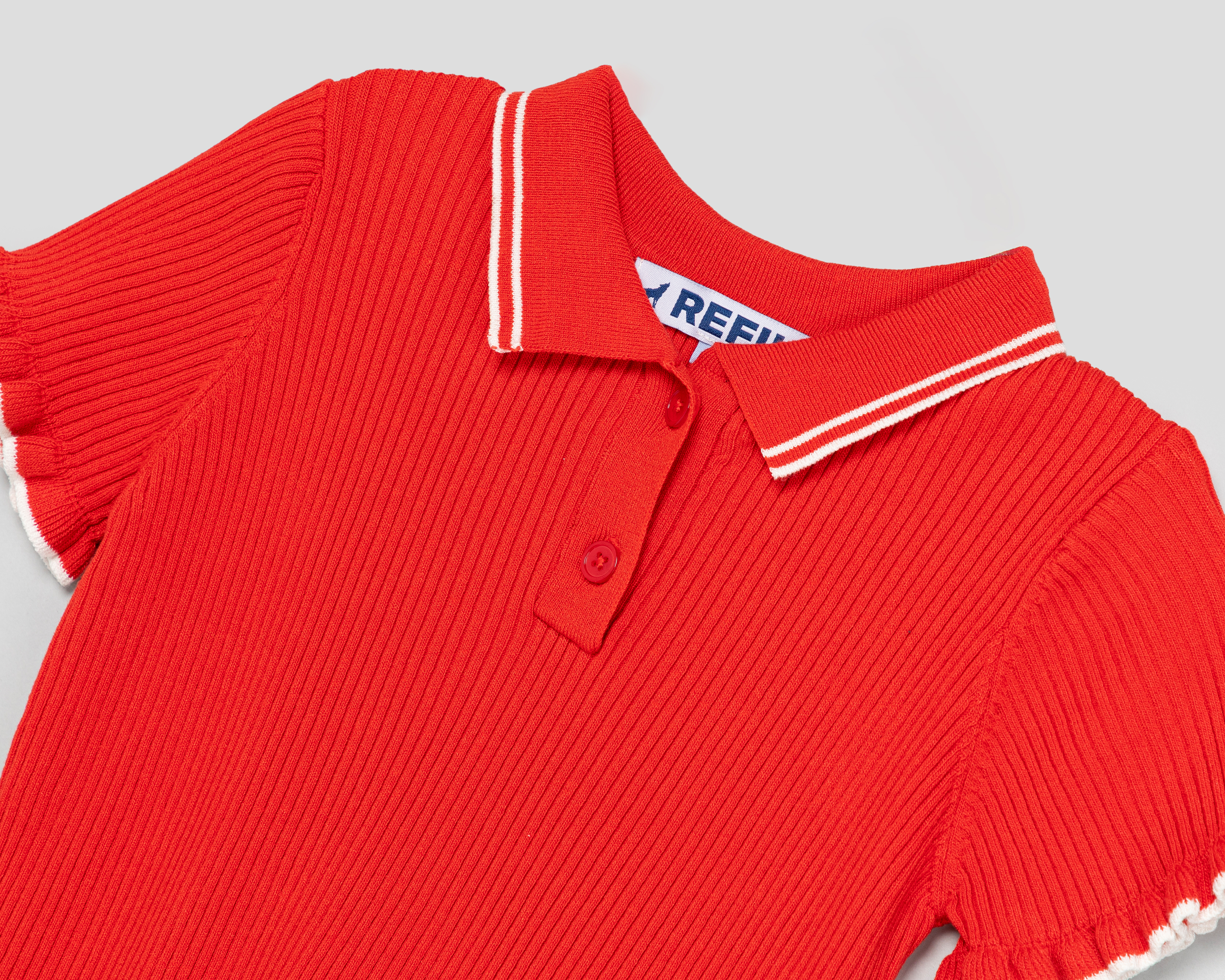 Foto 4 pulgar | Foto 3 | Playera Polo Refill Roja para Niña