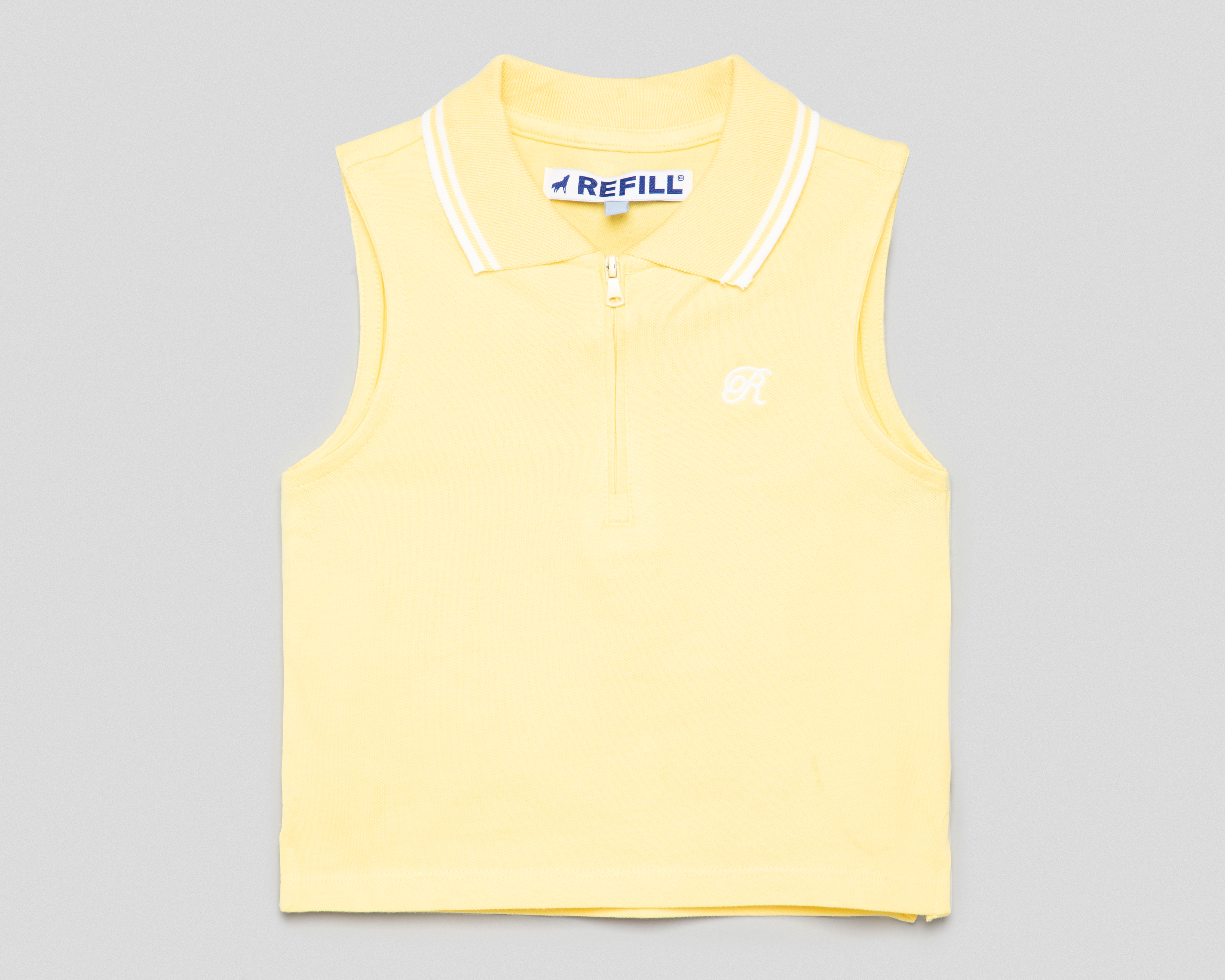 Playera Polo Refill Amarilla para Niña