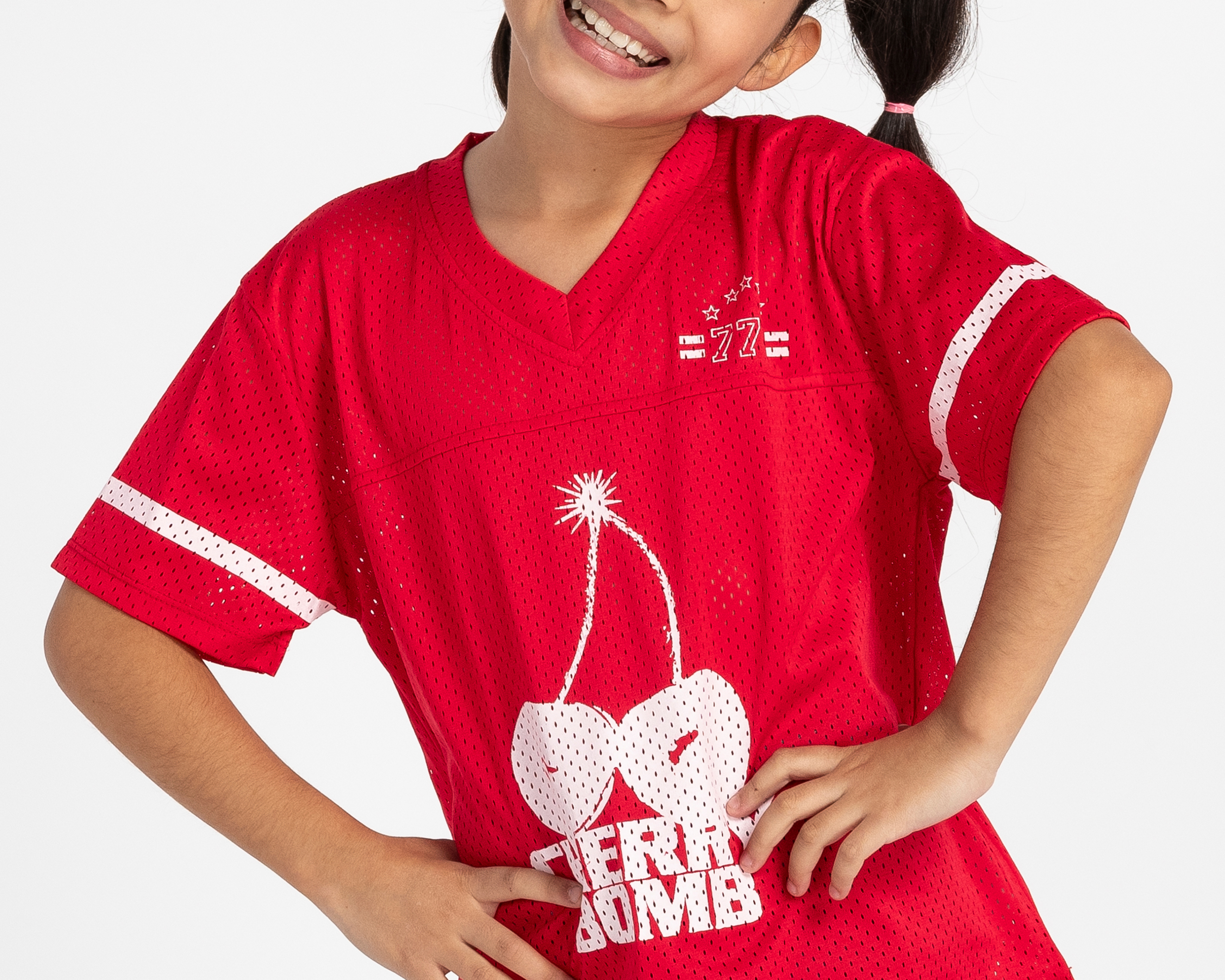 Foto 5 pulgar | Foto 4 | Playera de Cuello Redondo Roja 18 Forever Juvenil