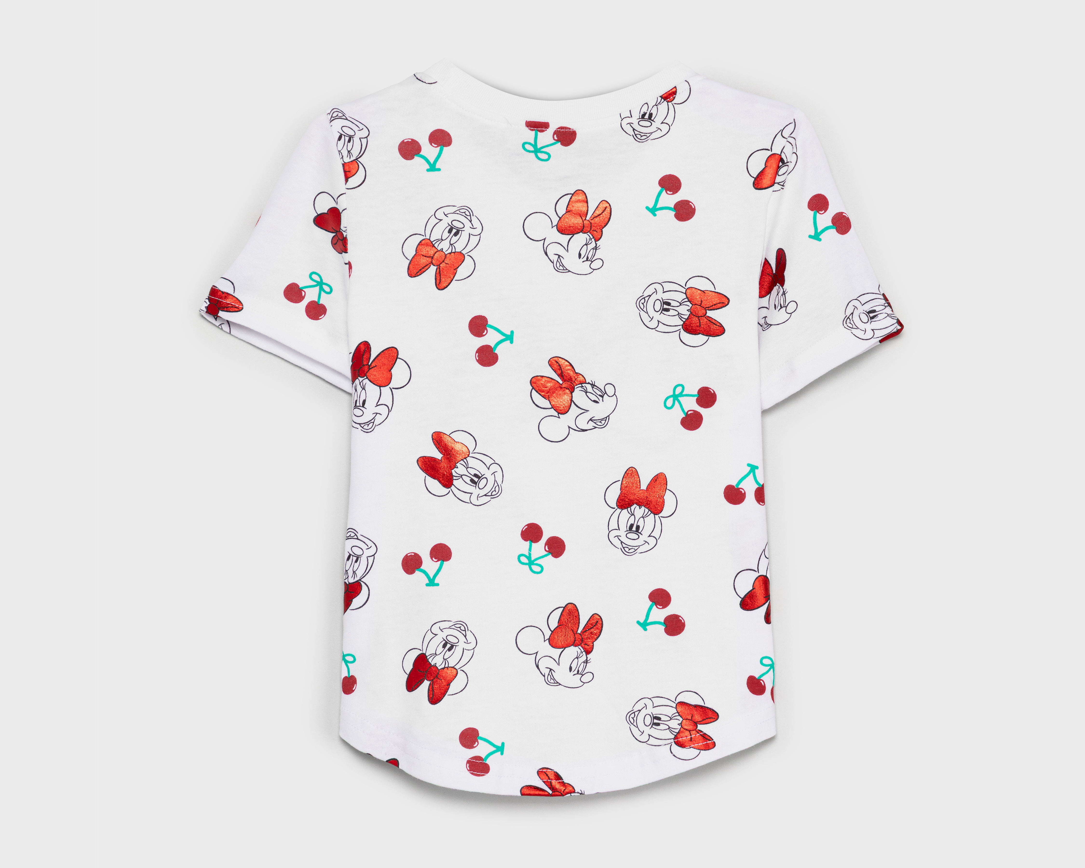 Foto 3 pulgar | Foto 2 | Playera de Cuello Redondo Blanca Disney Minnie Mouse para Niña