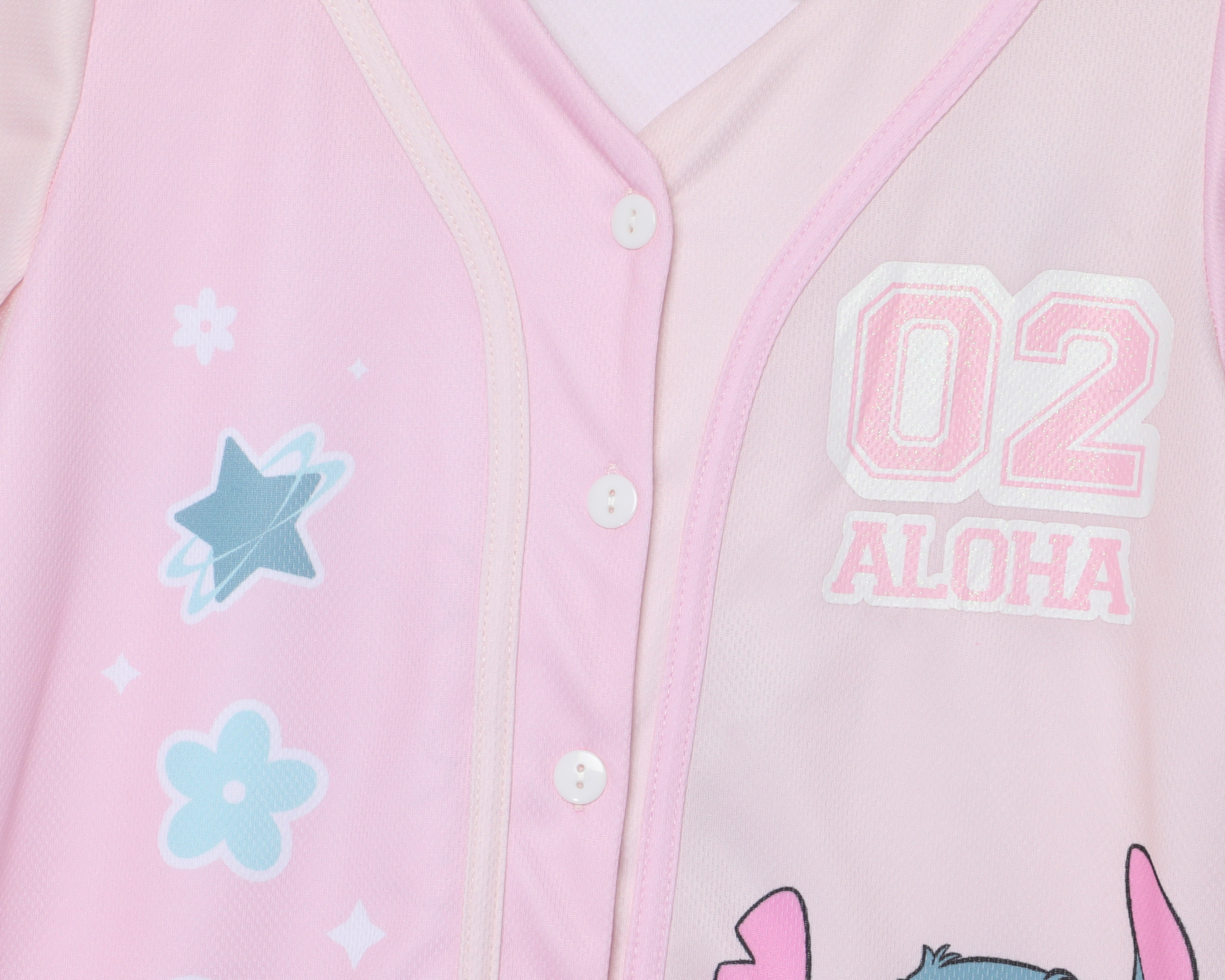 Foto 4 pulgar | Foto 3 | Playera de Cuello V Rosa Disney Lilo & Stitch para Niña