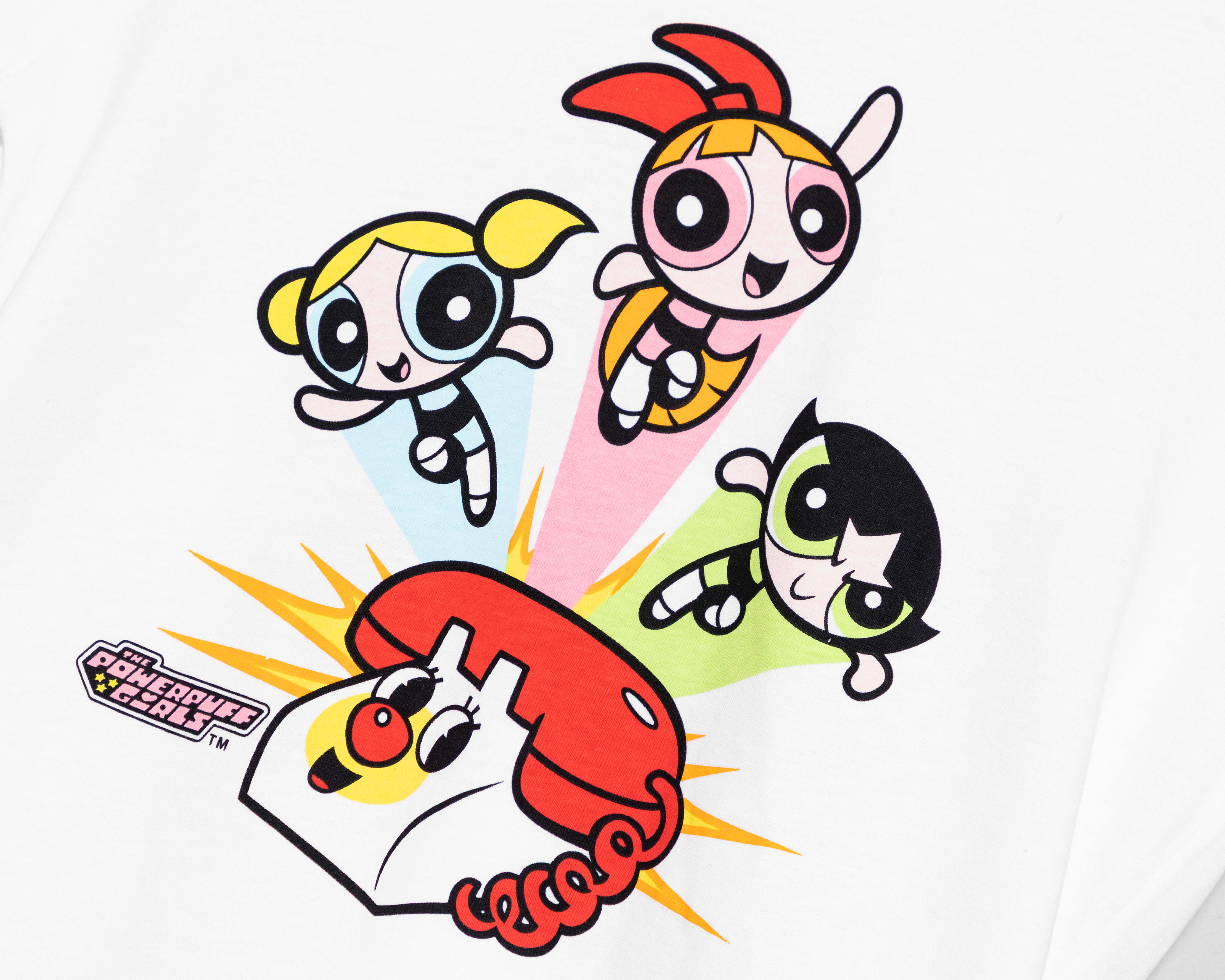 Foto 4 pulgar | Foto 3 | Playera de Cuello Redondo Blanca Las Chicas Superpoderosas para Niña