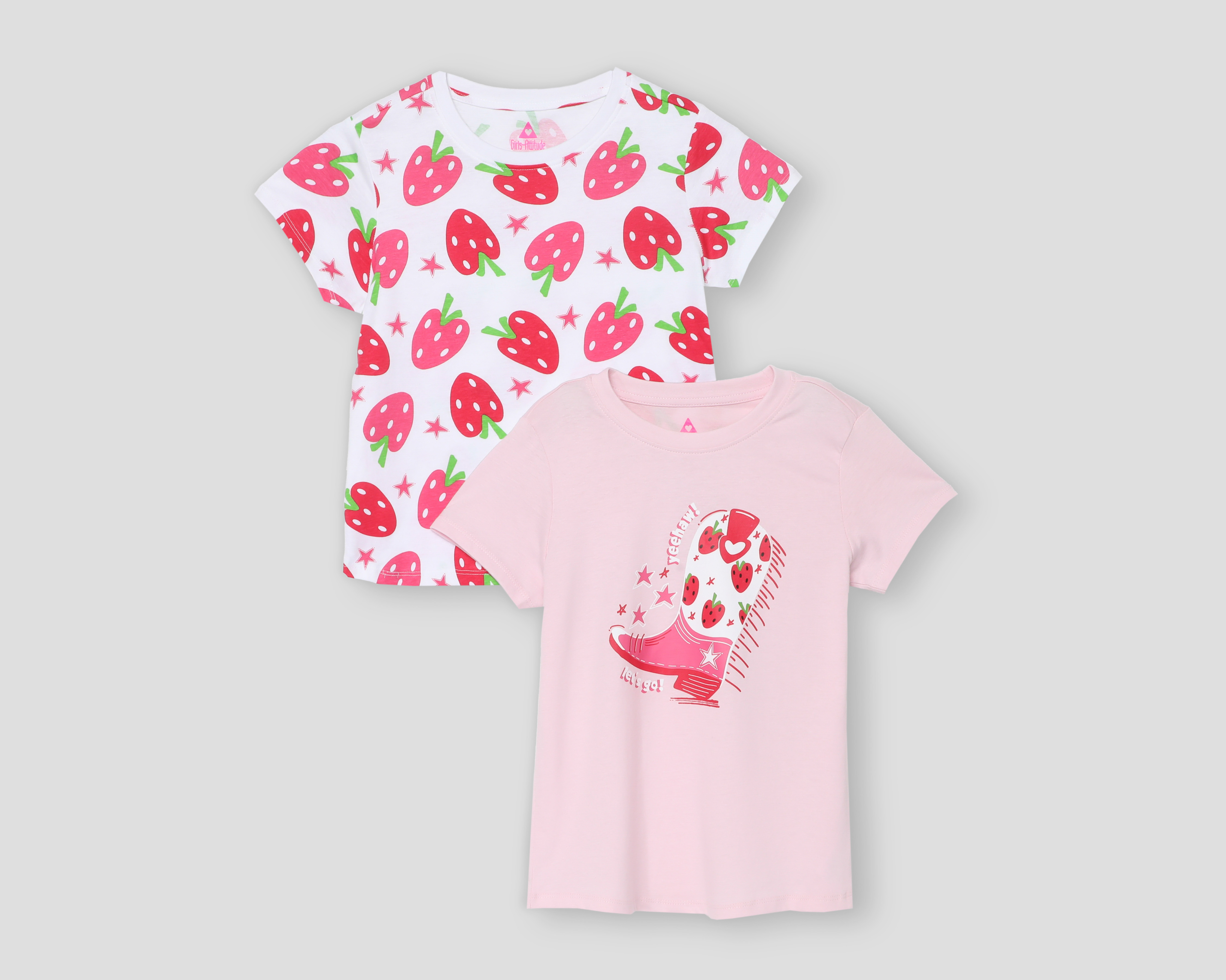 Foto 2 pulgar | Foto 1 | Playera Girls Attitude para Niña 2 Piezas