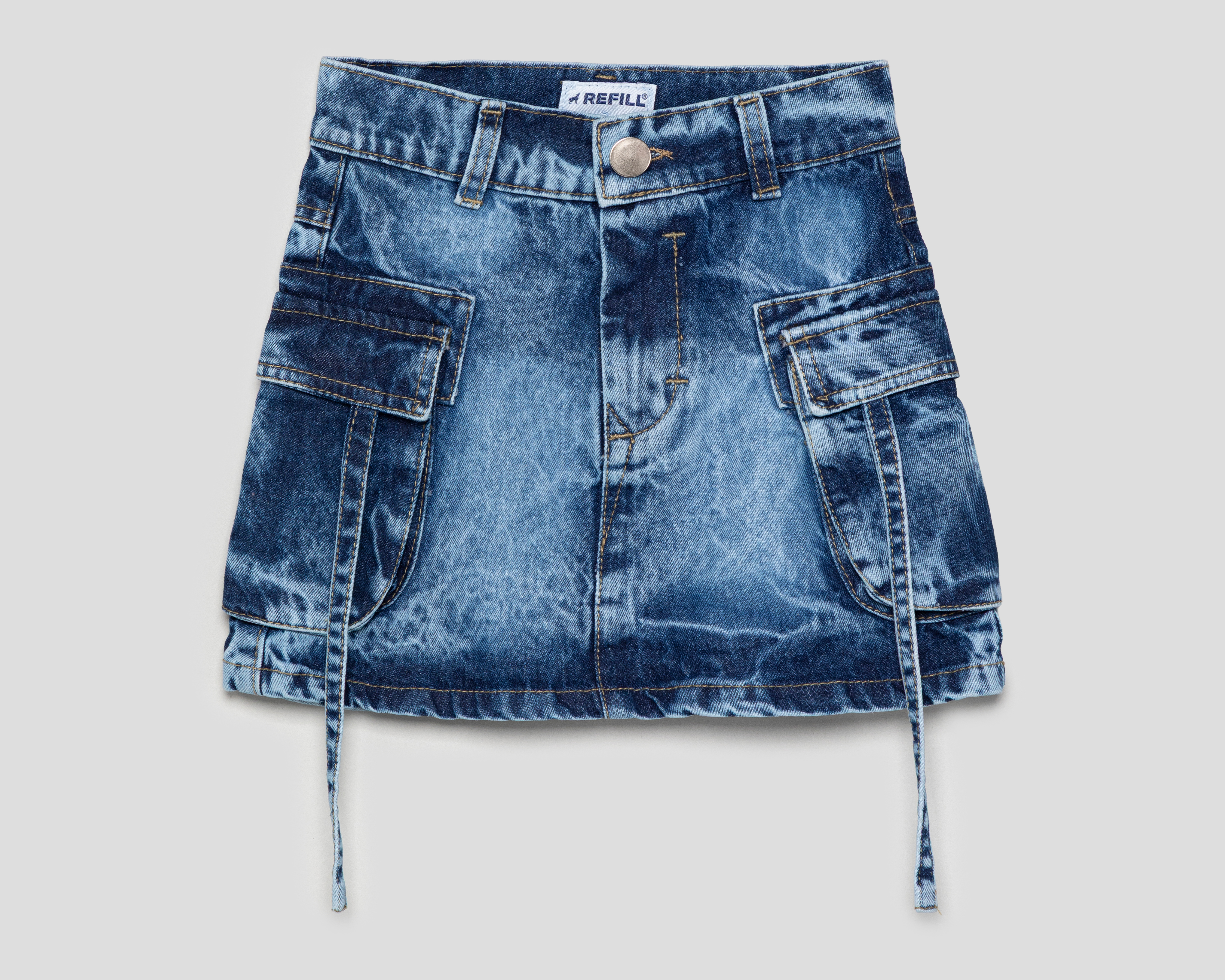 Foto 2 pulgar | Foto 1 | Falda Azul Refill para Niña