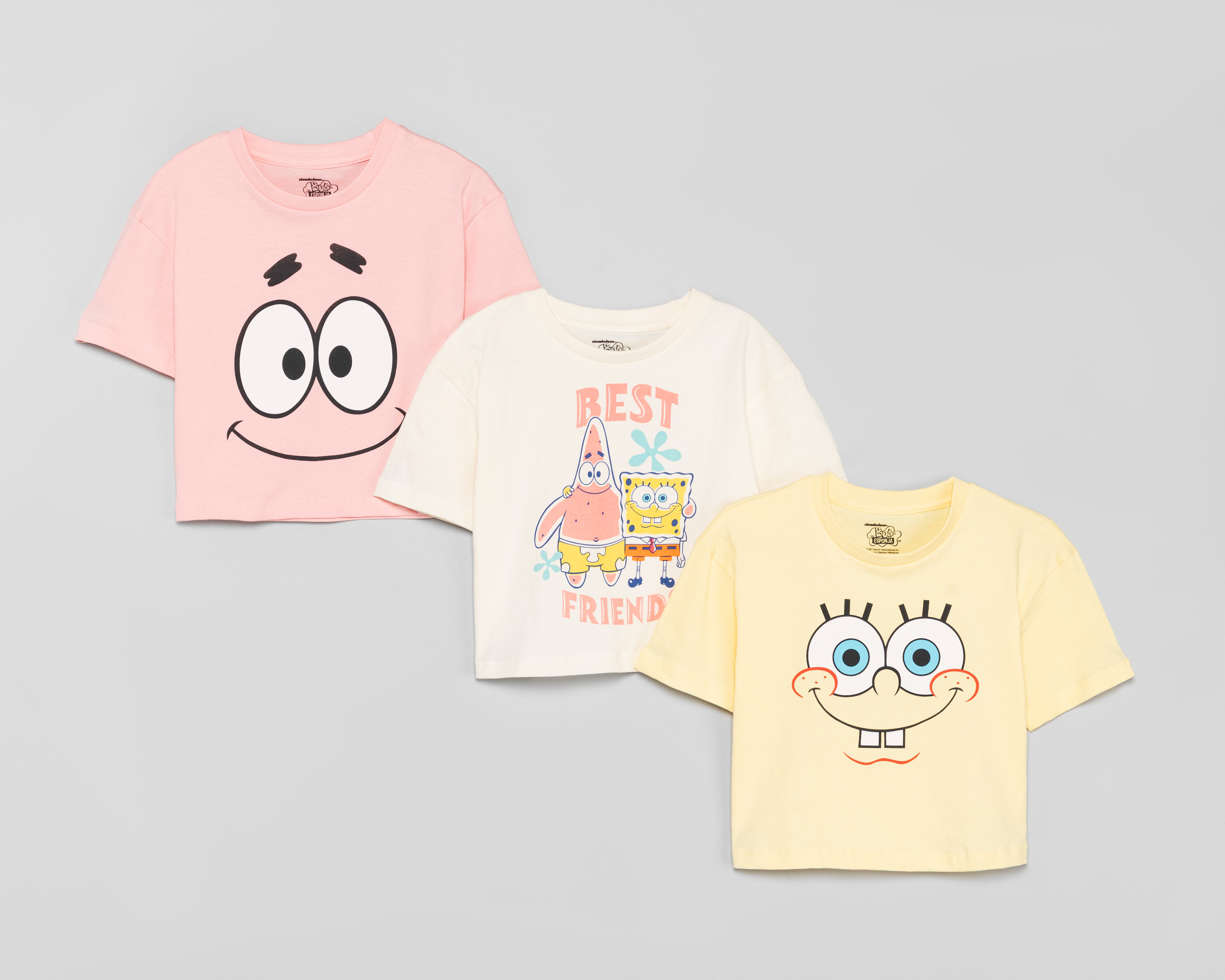 Foto 1 | Foto 1 | Playera Bob Esponja para Niña 3 Piezas