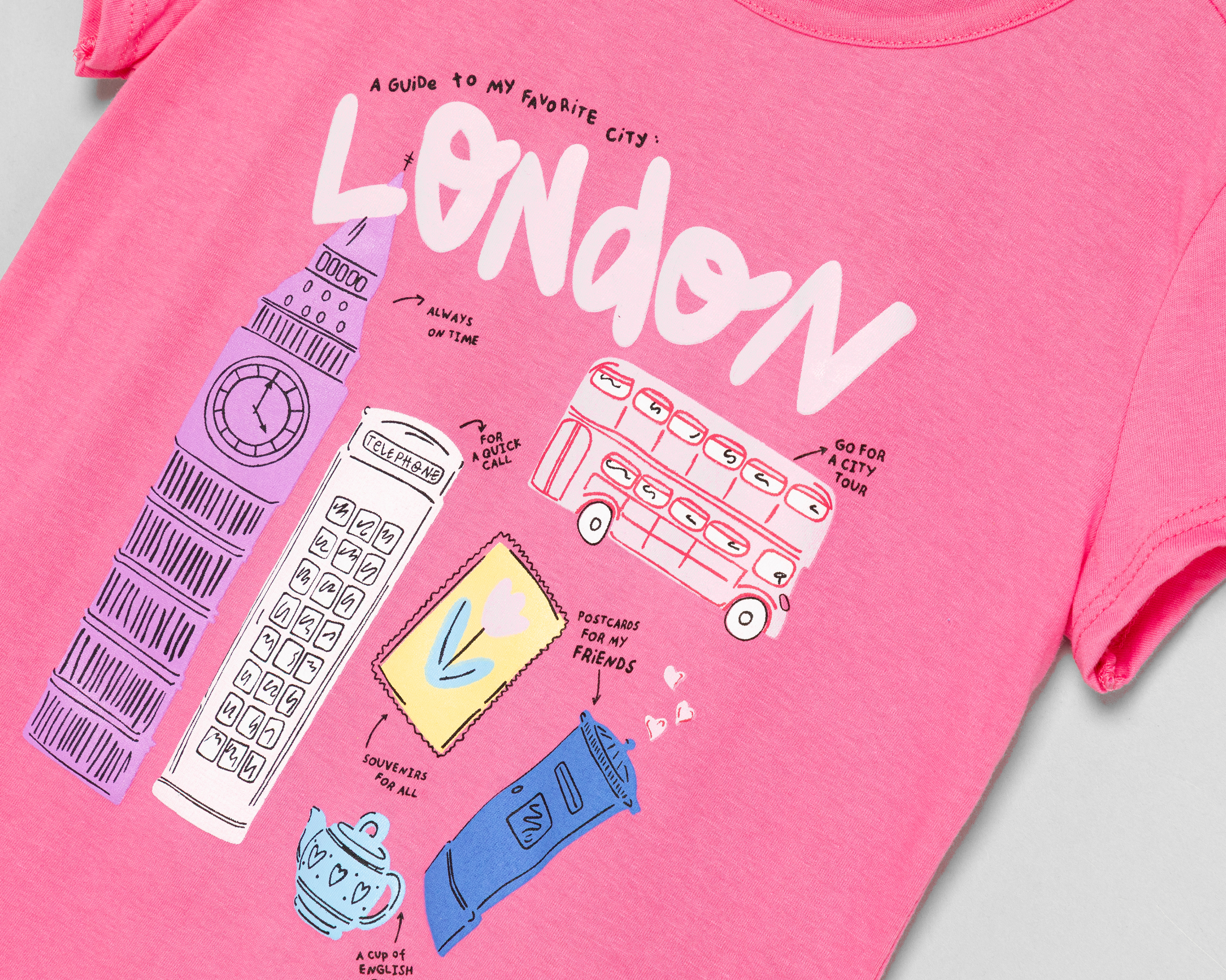 Foto 4 pulgar | Foto 3 | Playera de Cuello Redondo Rosa Girls Attitude para Niña