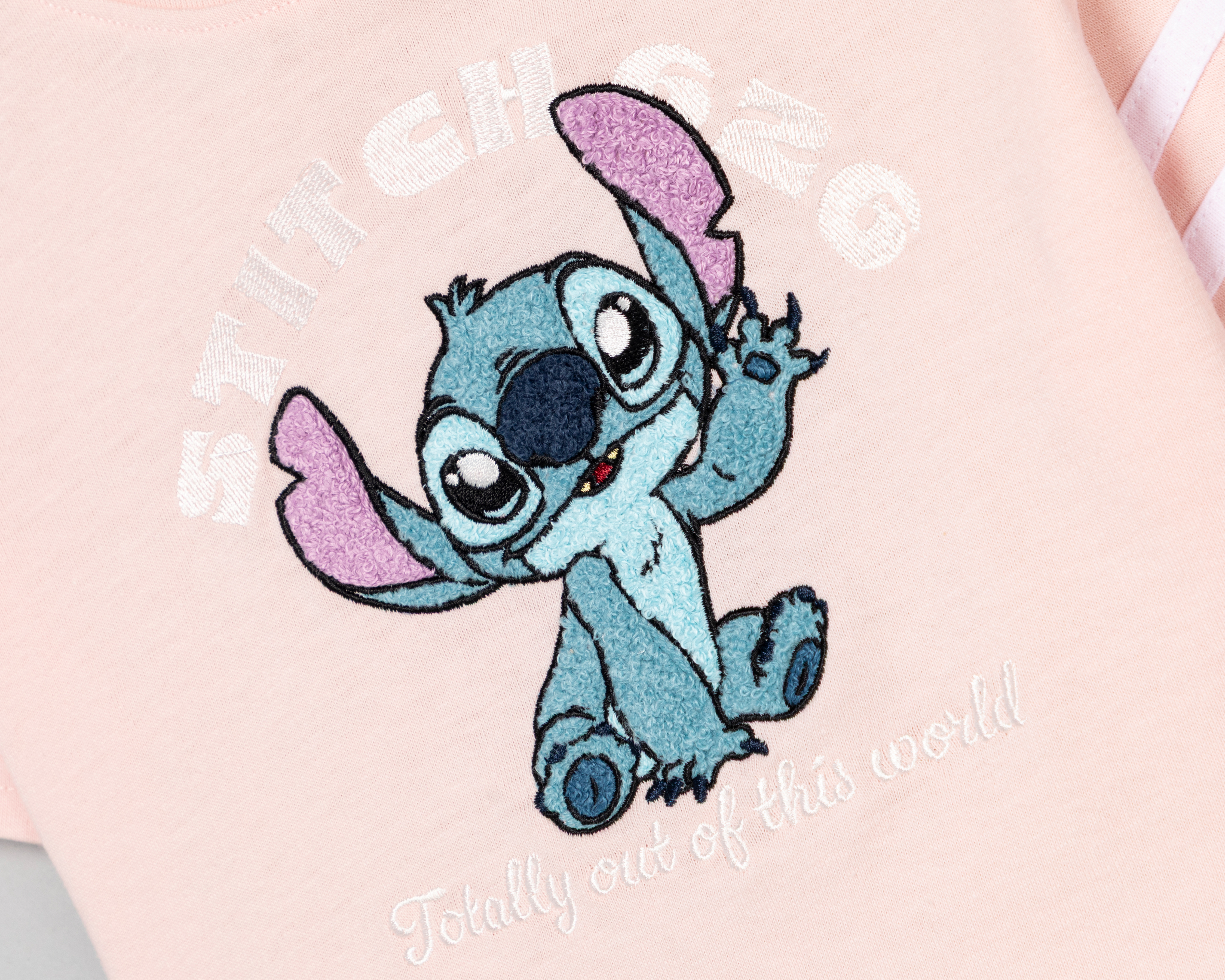 Foto 4 pulgar | Foto 3 | Playera de Cuello Redondo Rosa Disney Lilo & Stich para Niña