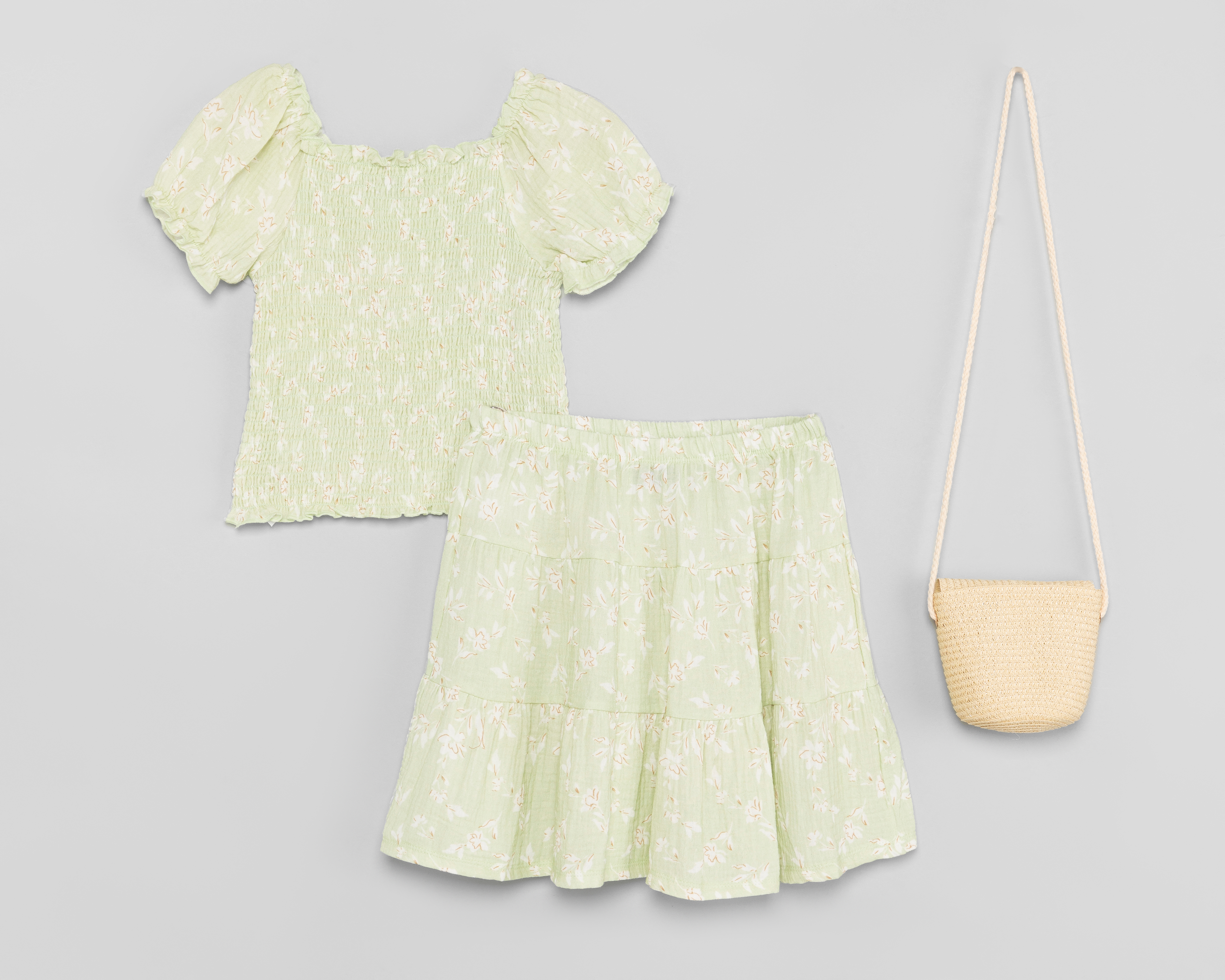 Foto 3 pulgar | Foto 2 | Blusa y Falda con Bolsa Cruzada Refill para Niña