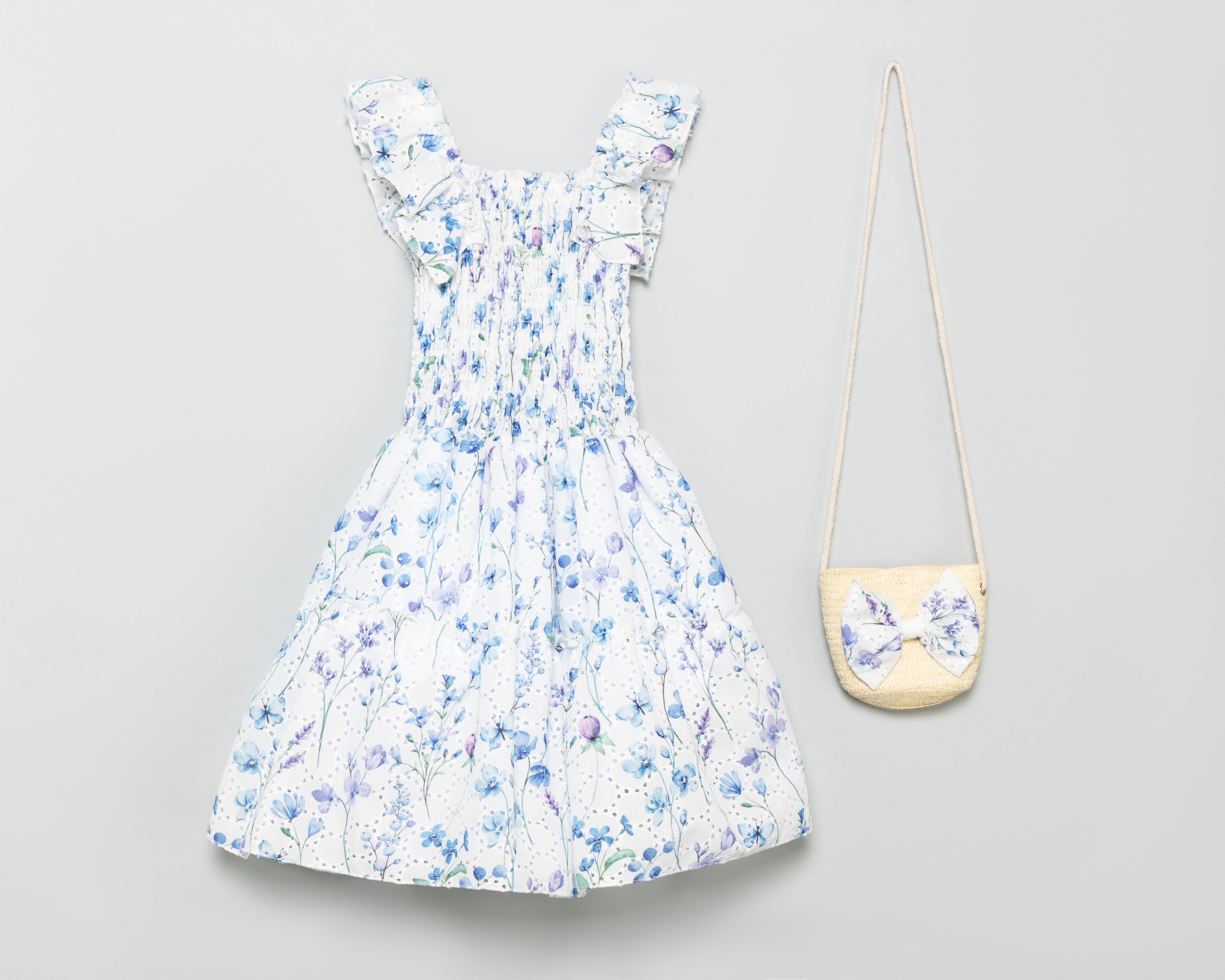 Foto 1 | Foto 1 | Vestido Blanco Refill para Niña con Bolsa