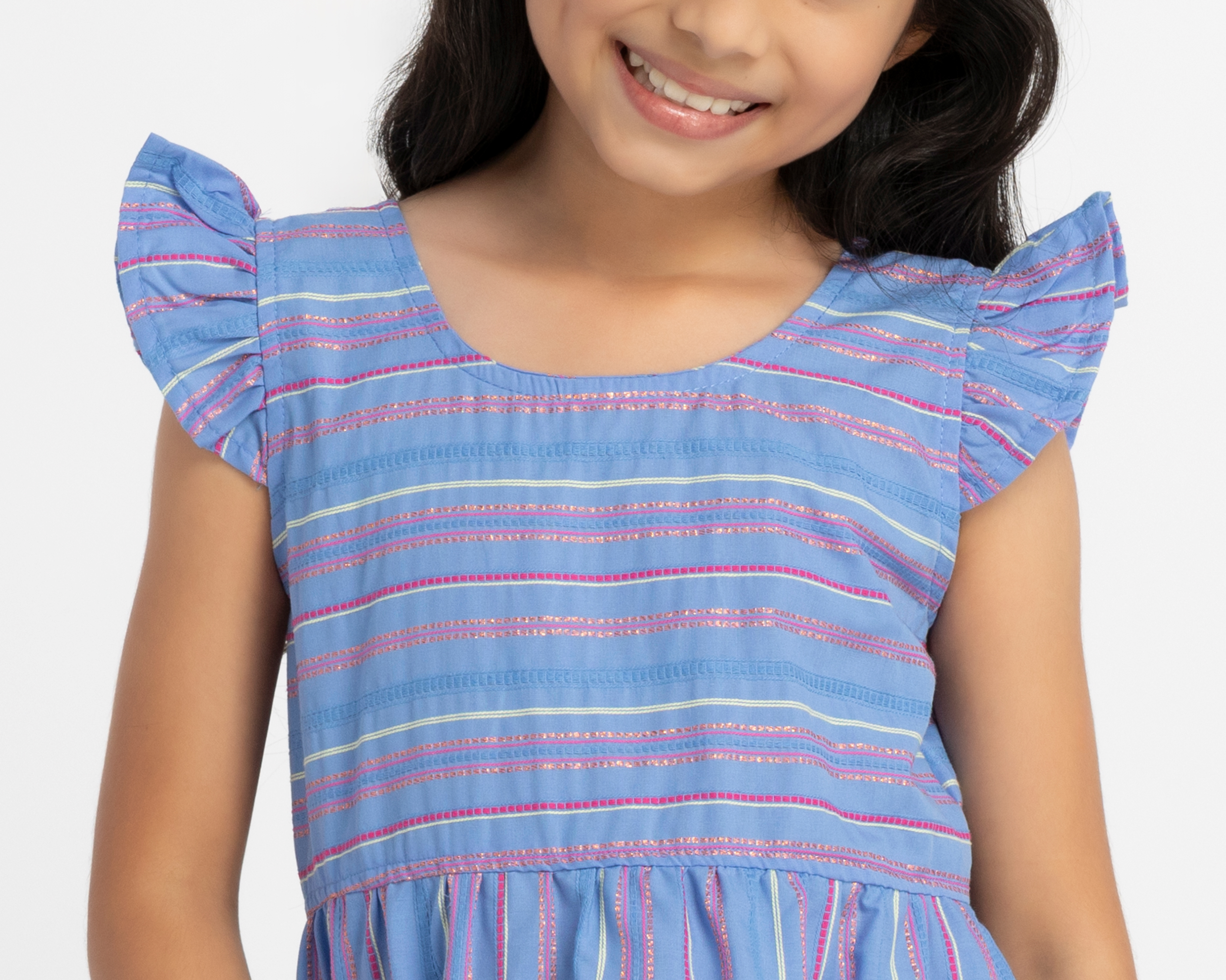 Foto 5 pulgar | Foto 4 | Vestido Azul Girls Attitude para Niña